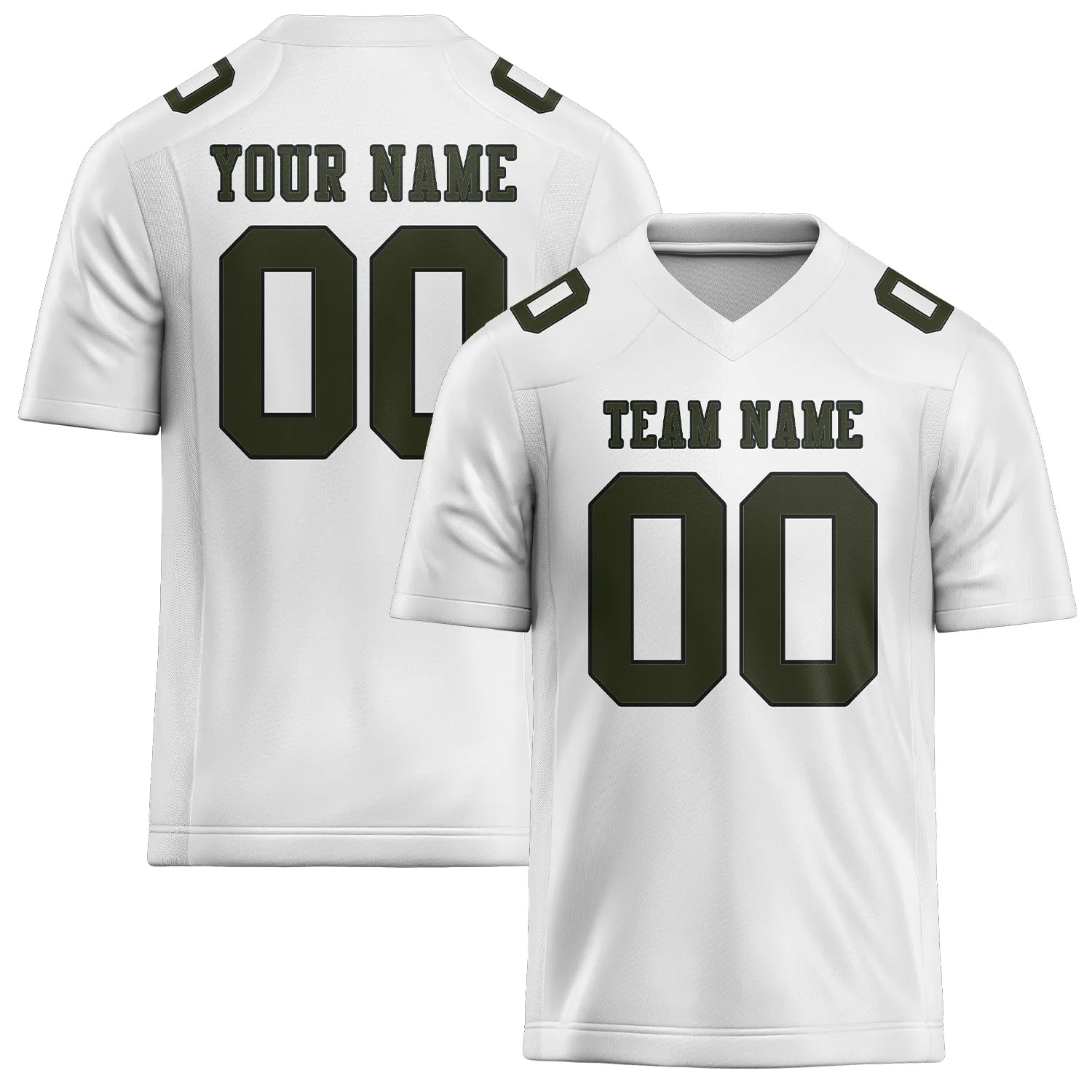 Custom White Olive Football Jersey sold by Tailorly