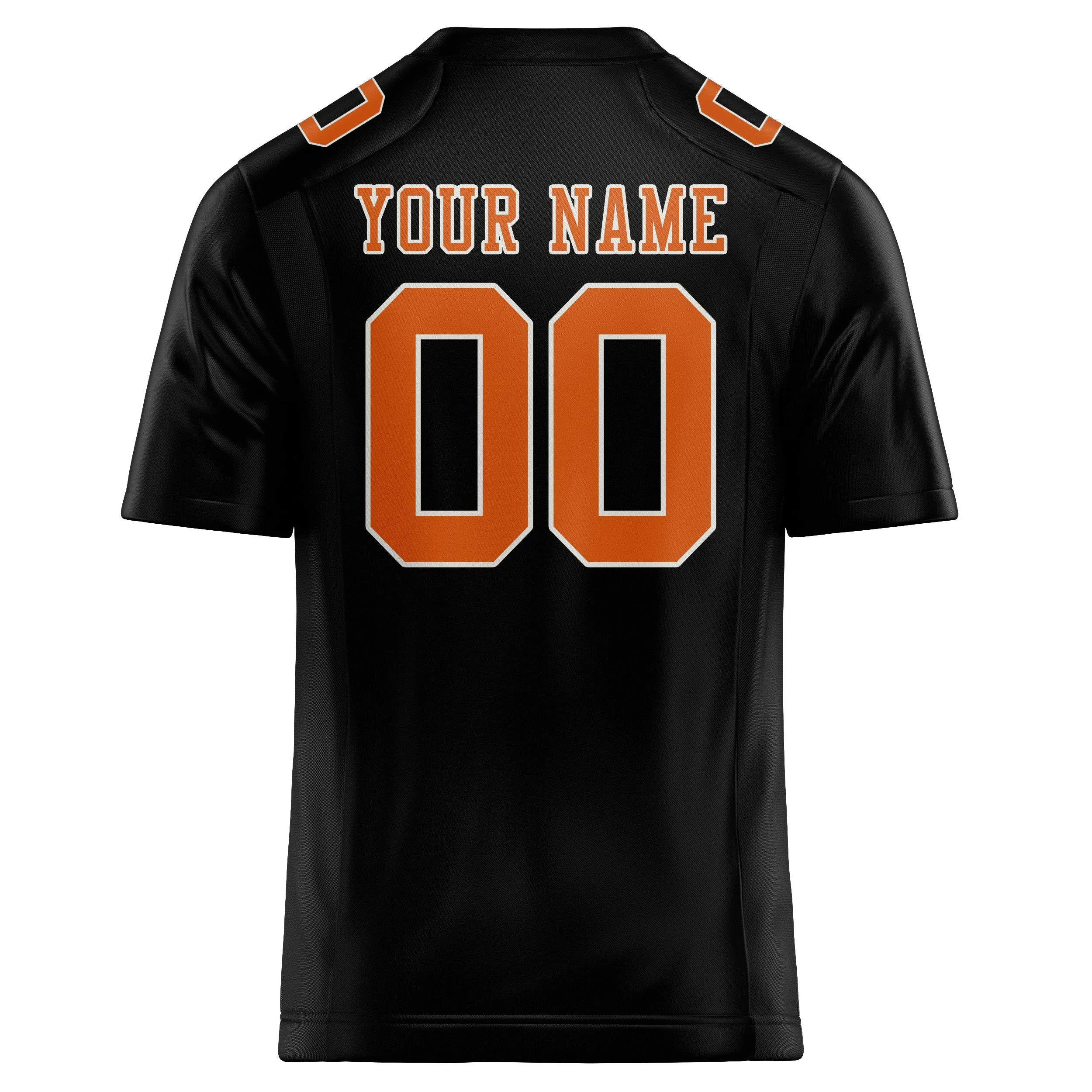Custom Black Orange Football Jersey sold by Tailorly product image thumbnail 3