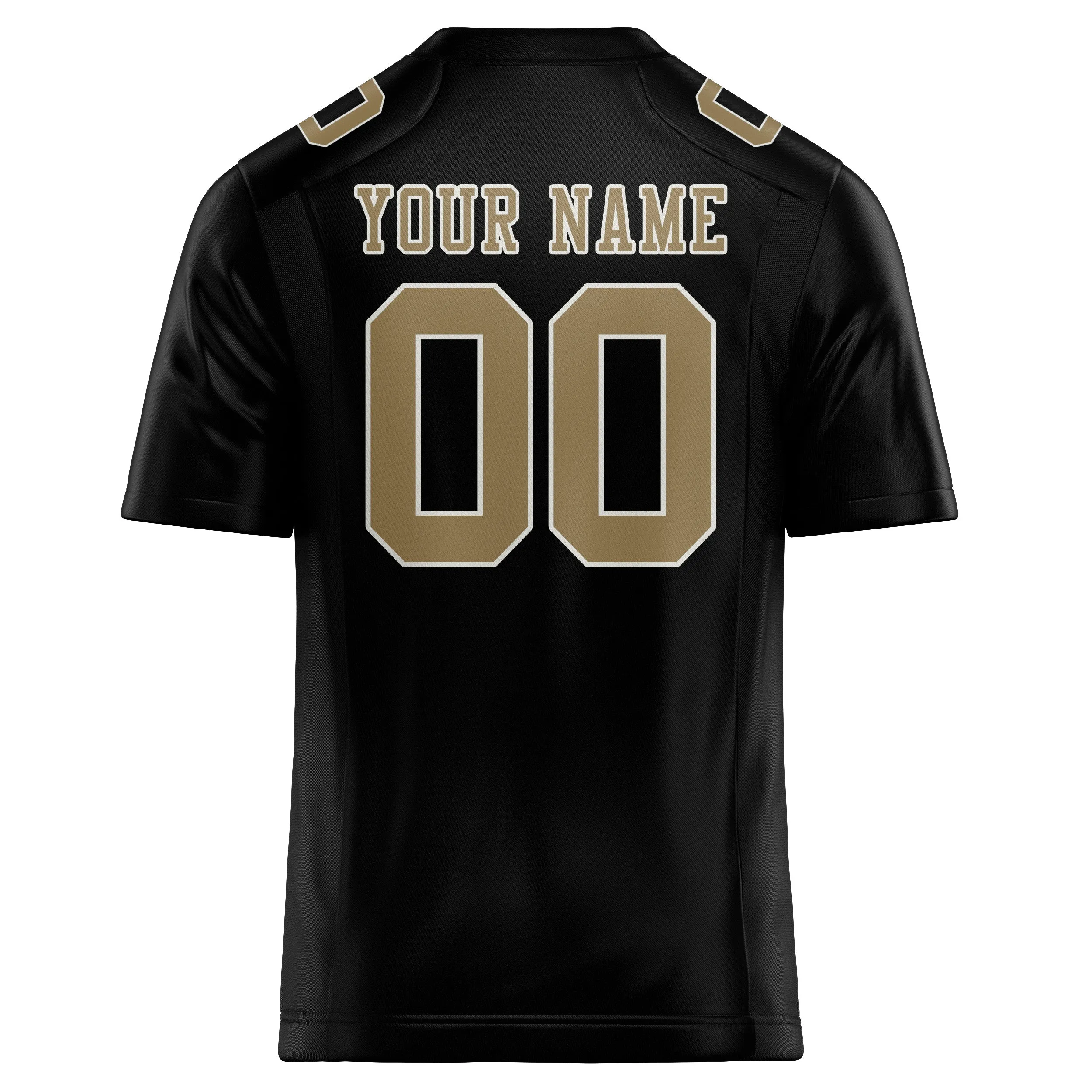 Custom Black Light Khaki Football Jersey sold by Tailorly product image thumbnail 3