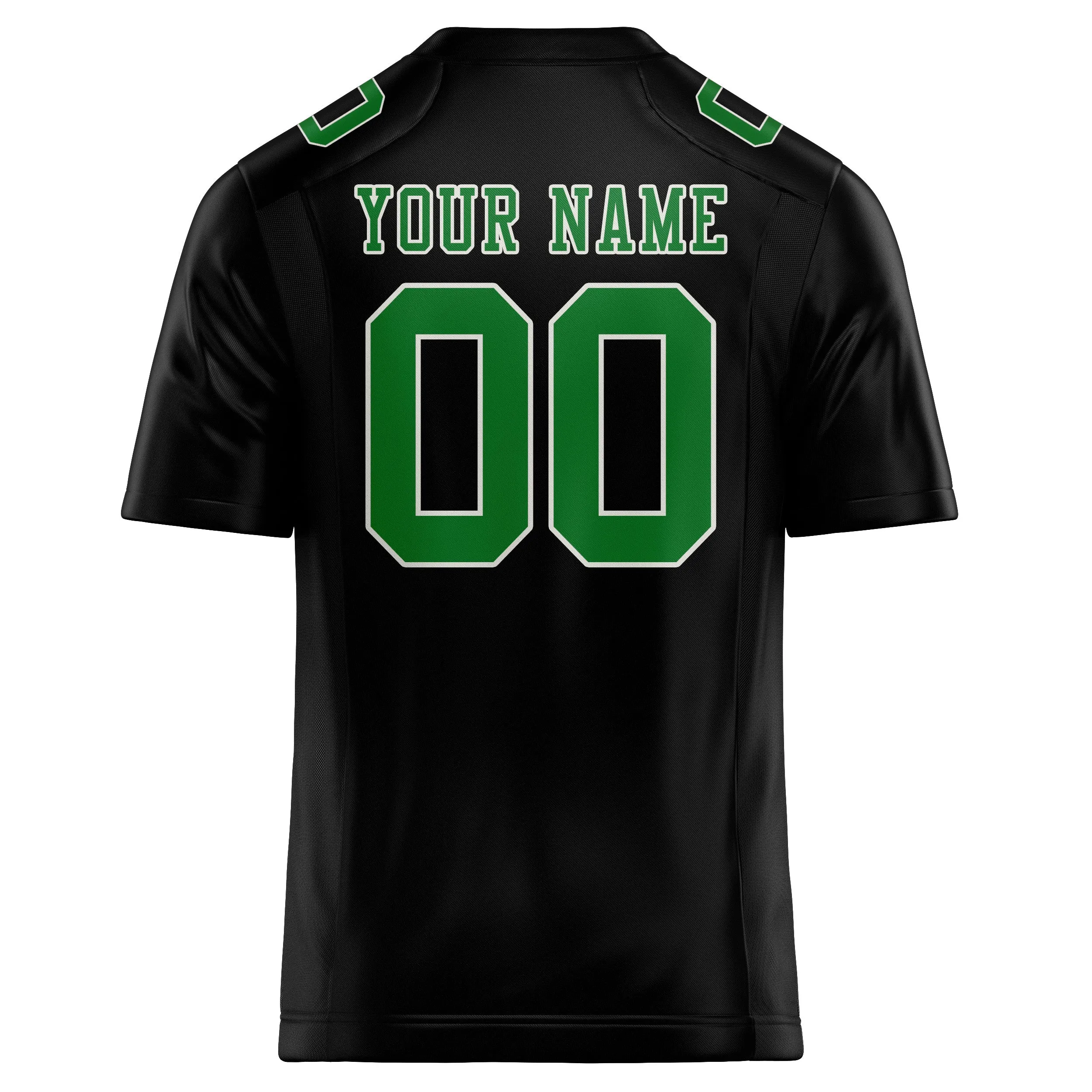 Custom Black Emerald Green Football Jersey sold by Tailorly product image thumbnail 3