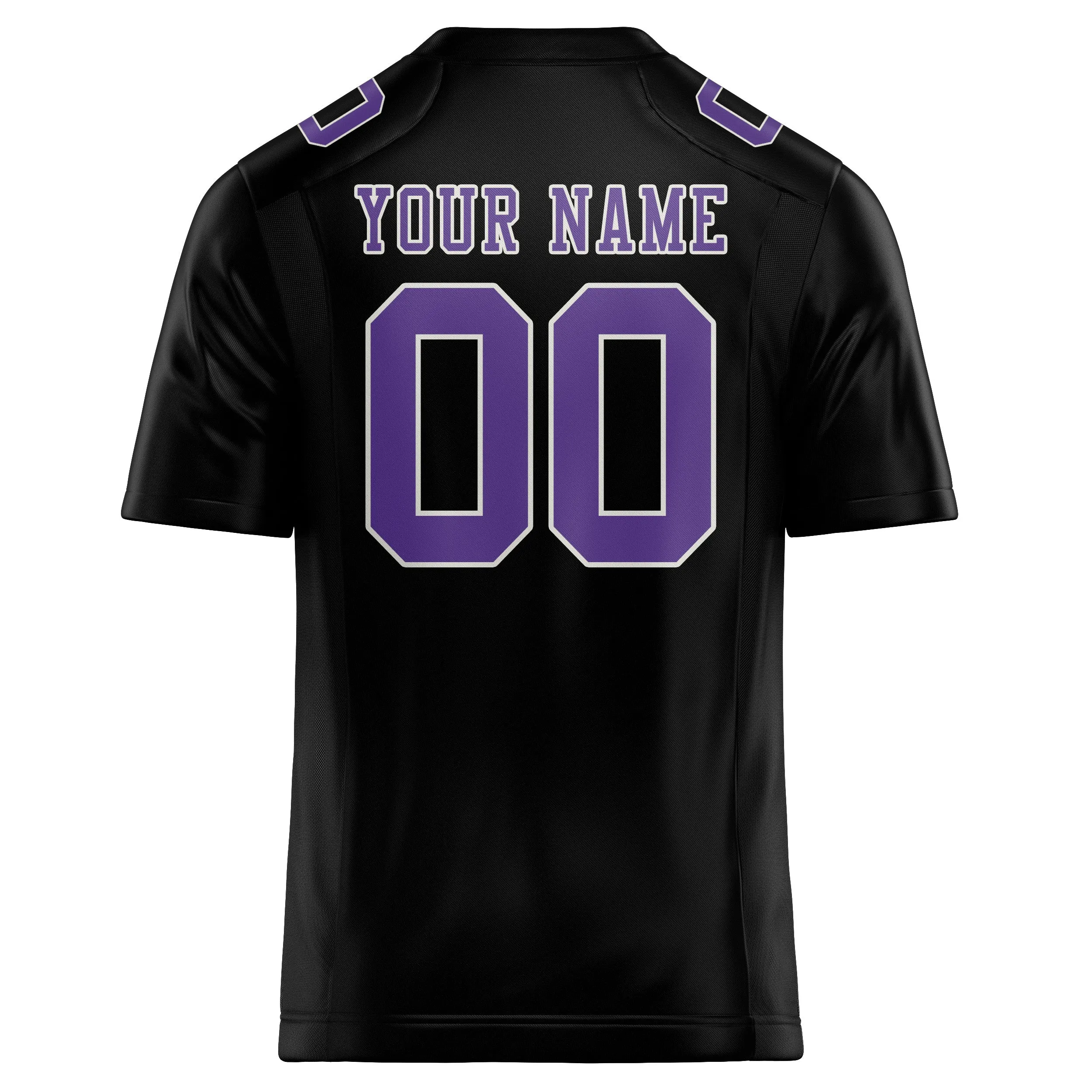 Custom Black Light Purple Football Jersey sold by Tailorly product image thumbnail 3