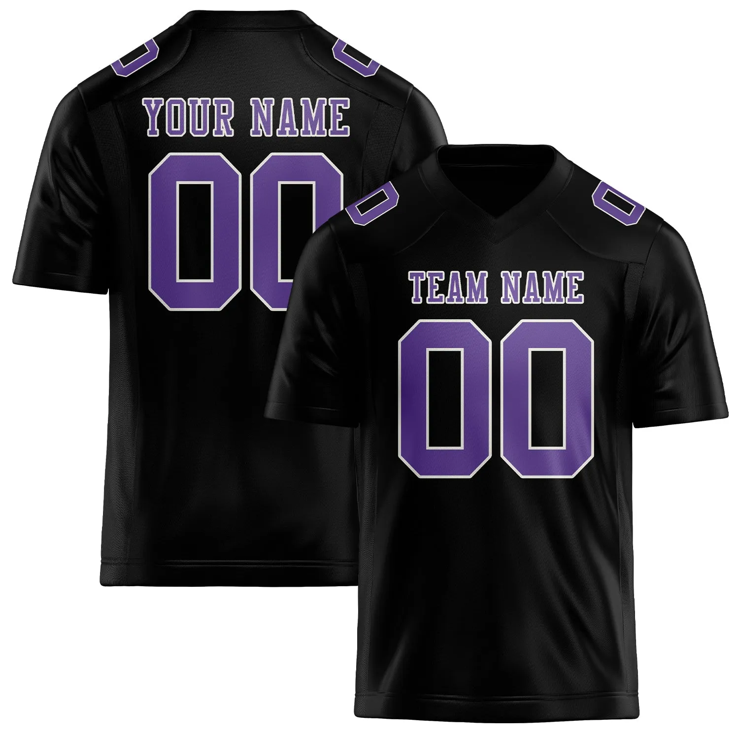 Custom Black Light Purple Football Jersey sold by Tailorly