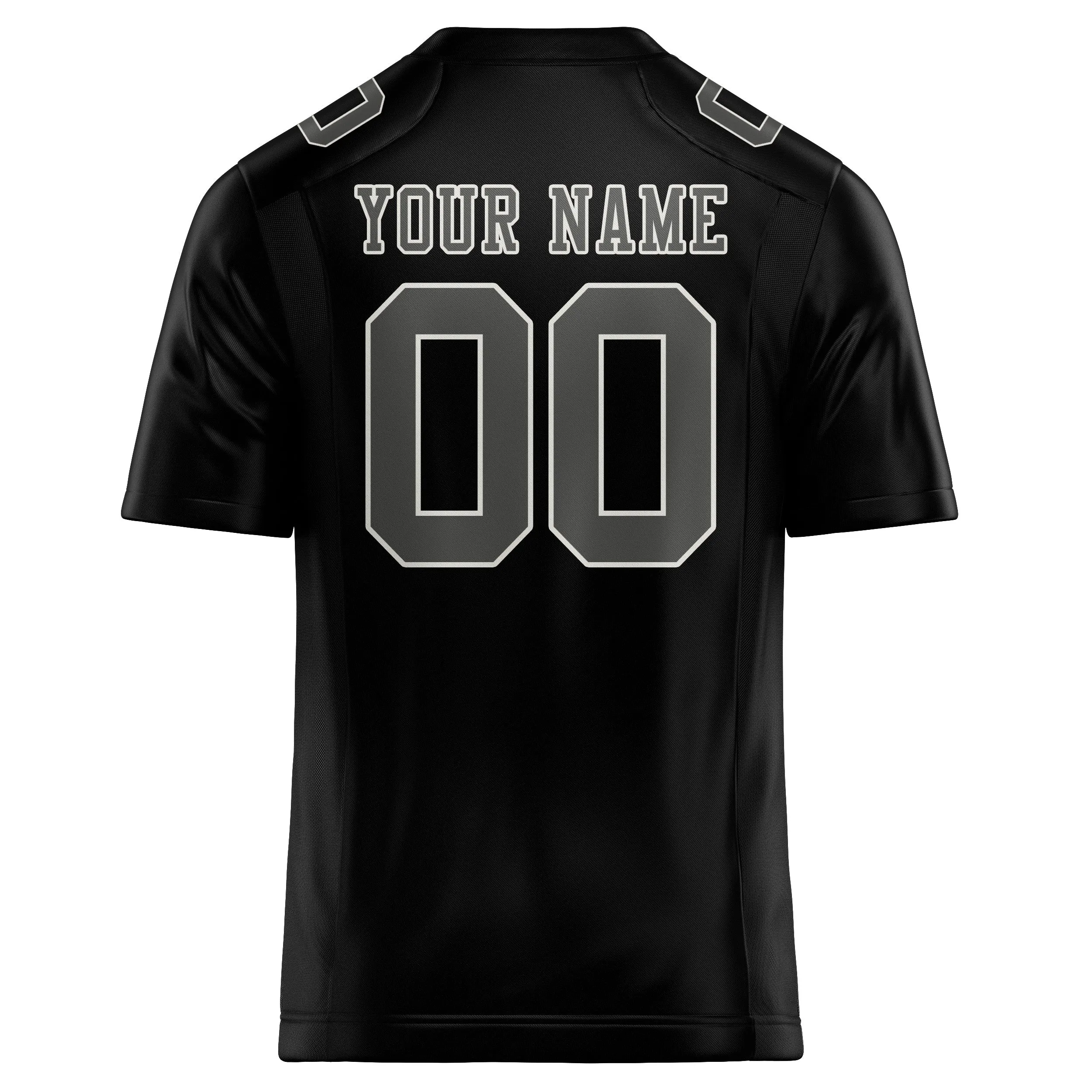 Custom Black Dark Grey Football Jersey sold by Tailorly product image thumbnail 3