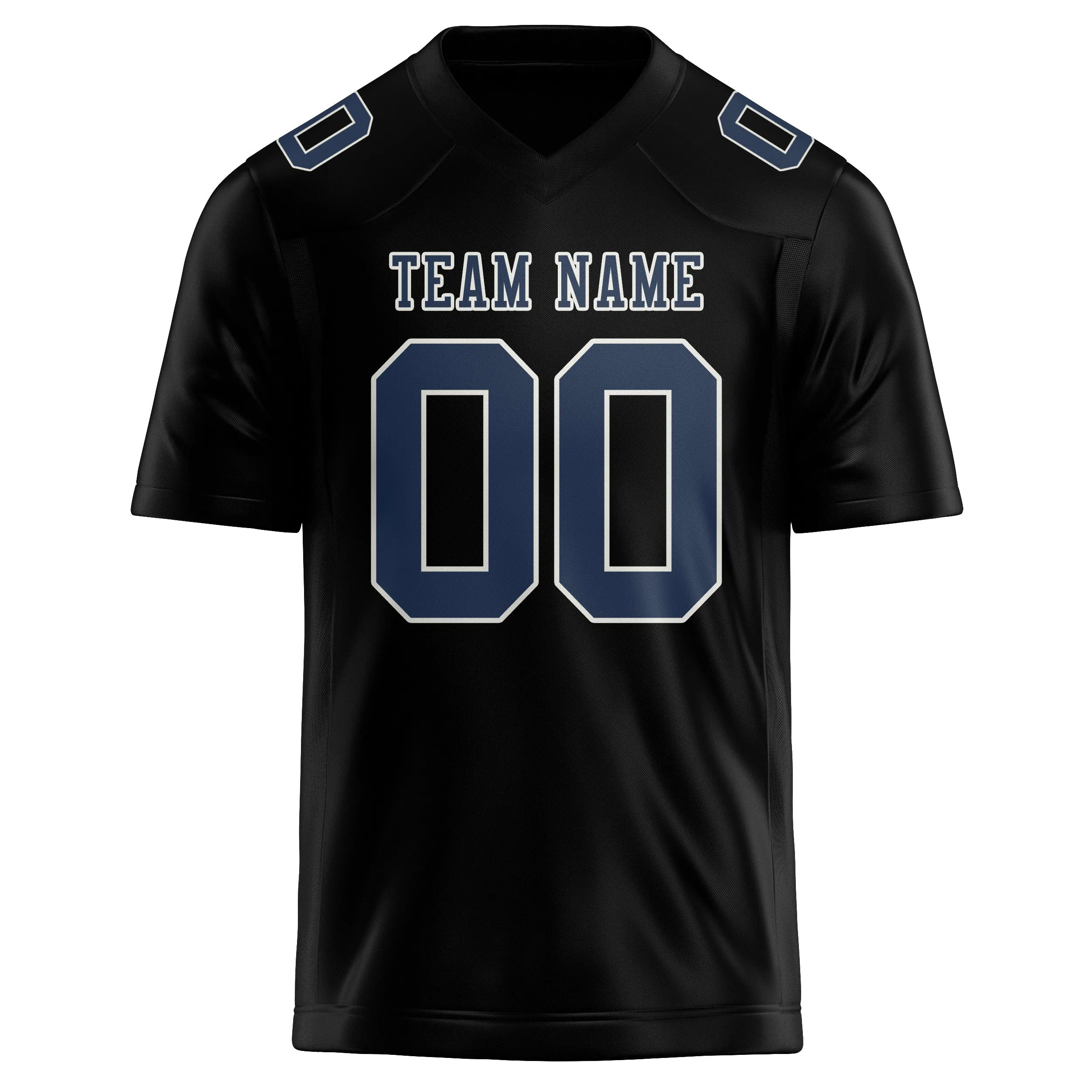 Custom Black Blue Football Jersey sold by Tailorly product image thumbnail 2