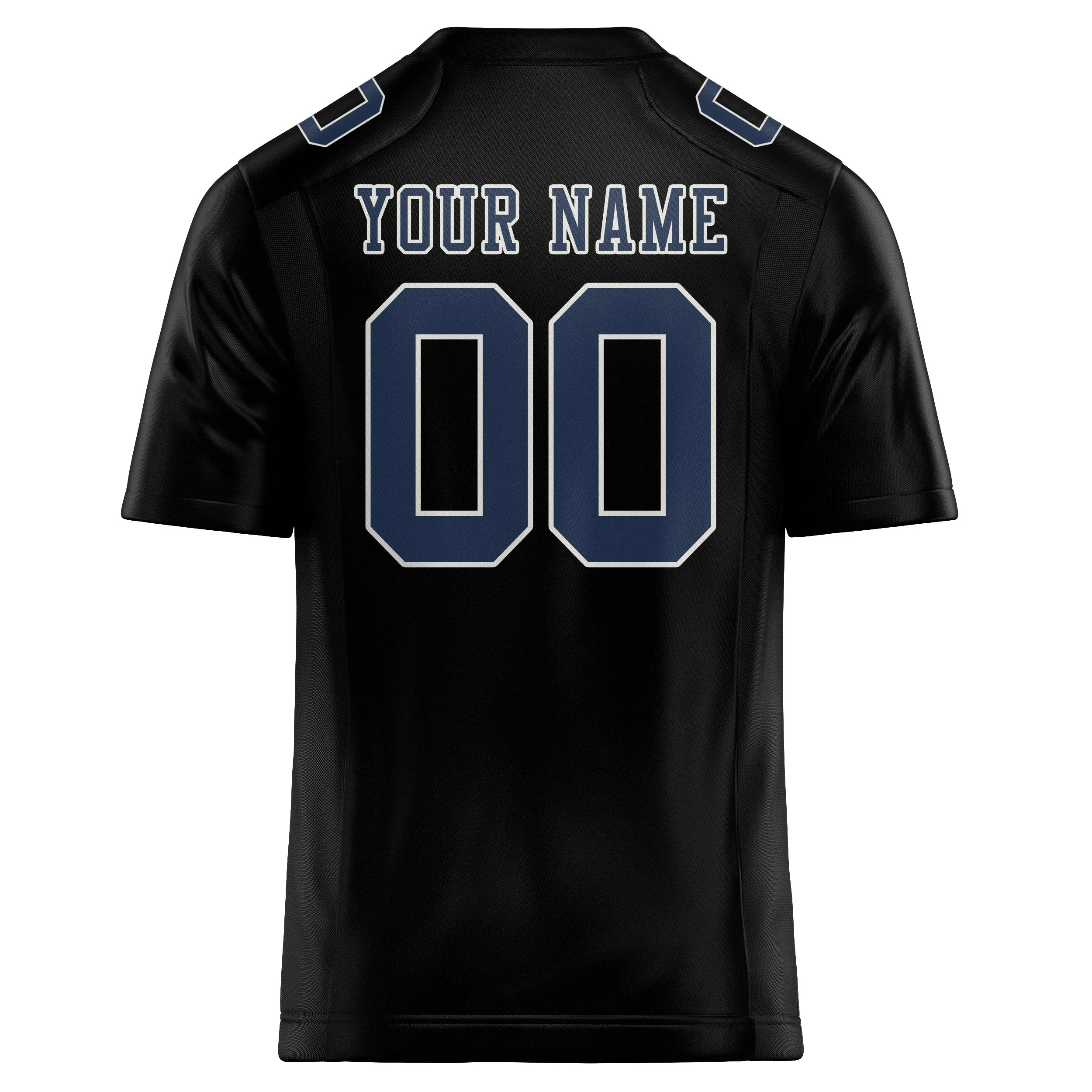 Custom Black Blue Football Jersey sold by Tailorly product image thumbnail 3