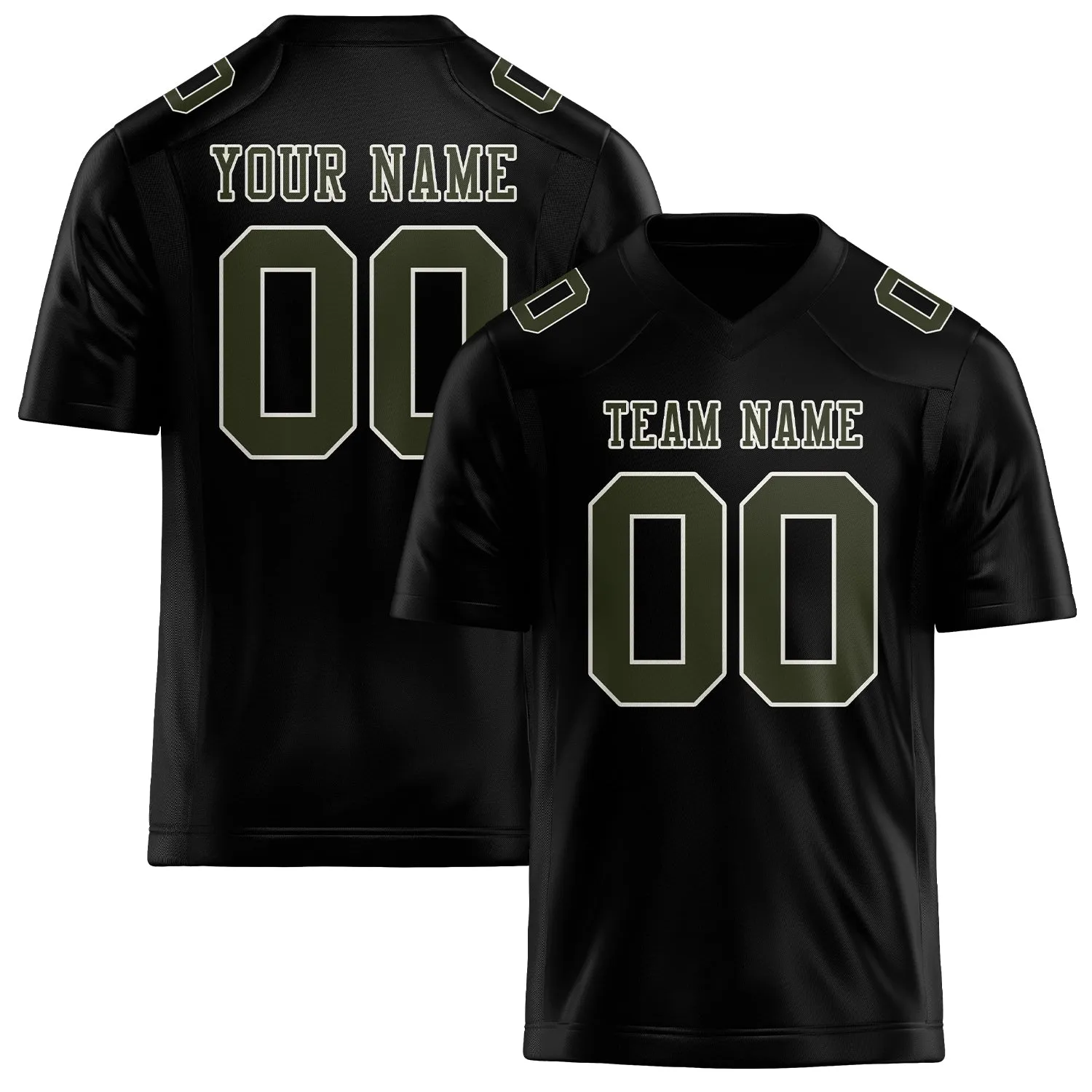 Custom Black Olive Football Jersey sold by Tailorly