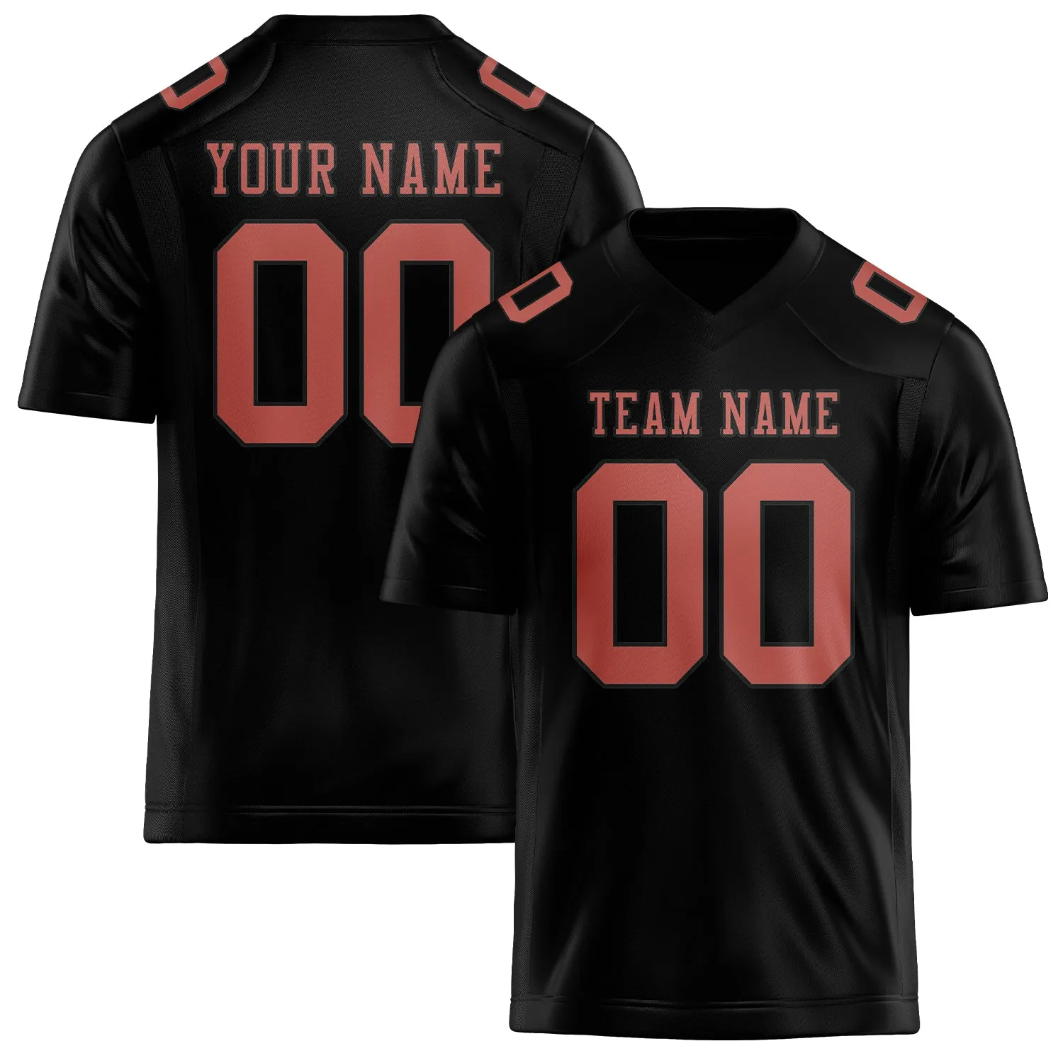 Custom Black Copper Rose Football Jersey sold by Tailorly