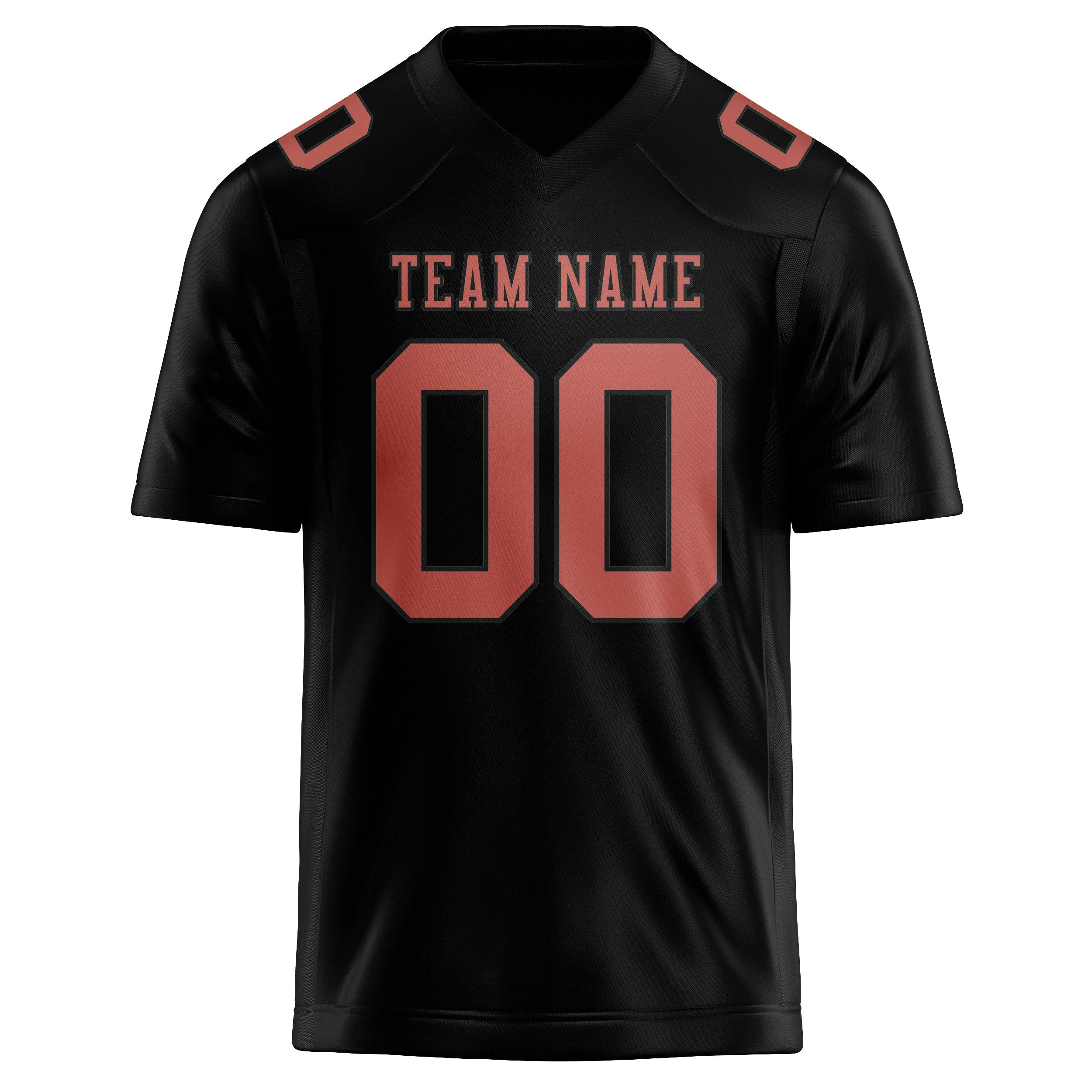 Custom Black Copper Rose Football Jersey sold by Tailorly product image thumbnail 2