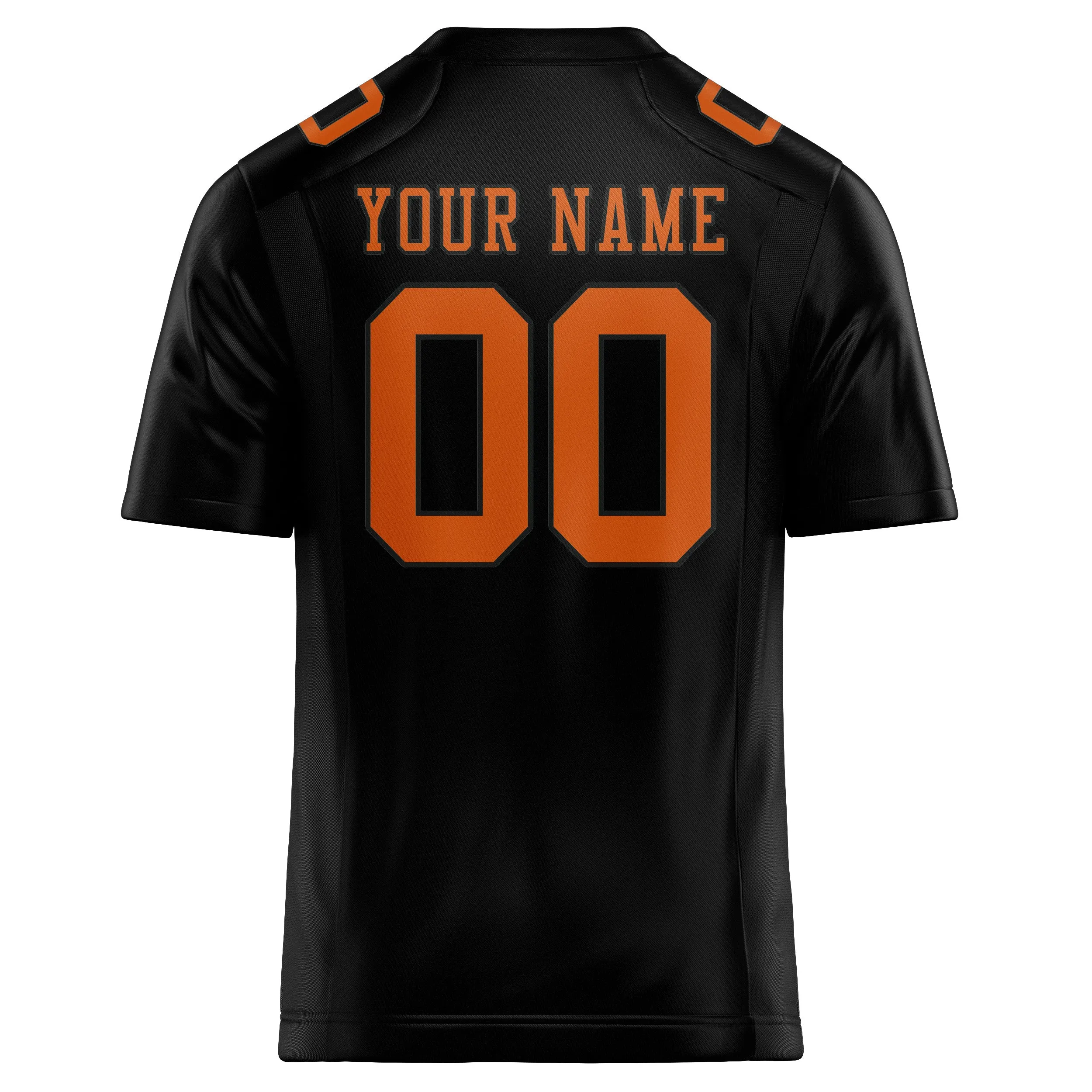 Custom Black Orange Football Jersey sold by Tailorly product image thumbnail 3