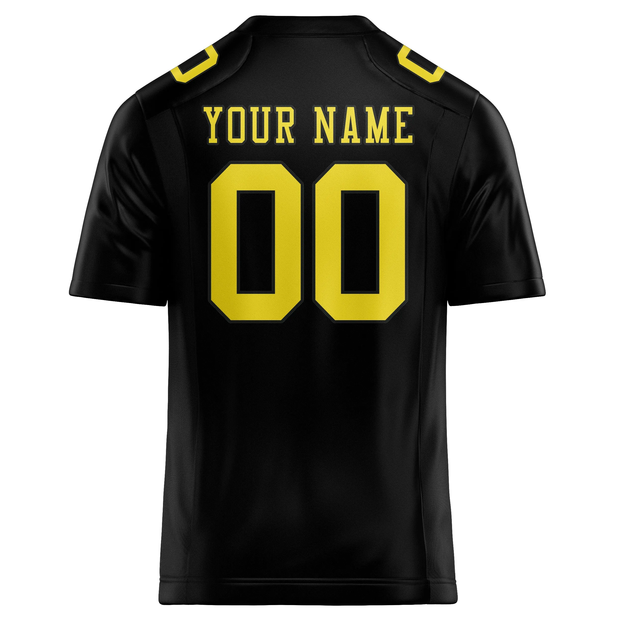 Custom Black Light Yellow Football Jersey sold by Tailorly product image thumbnail 3