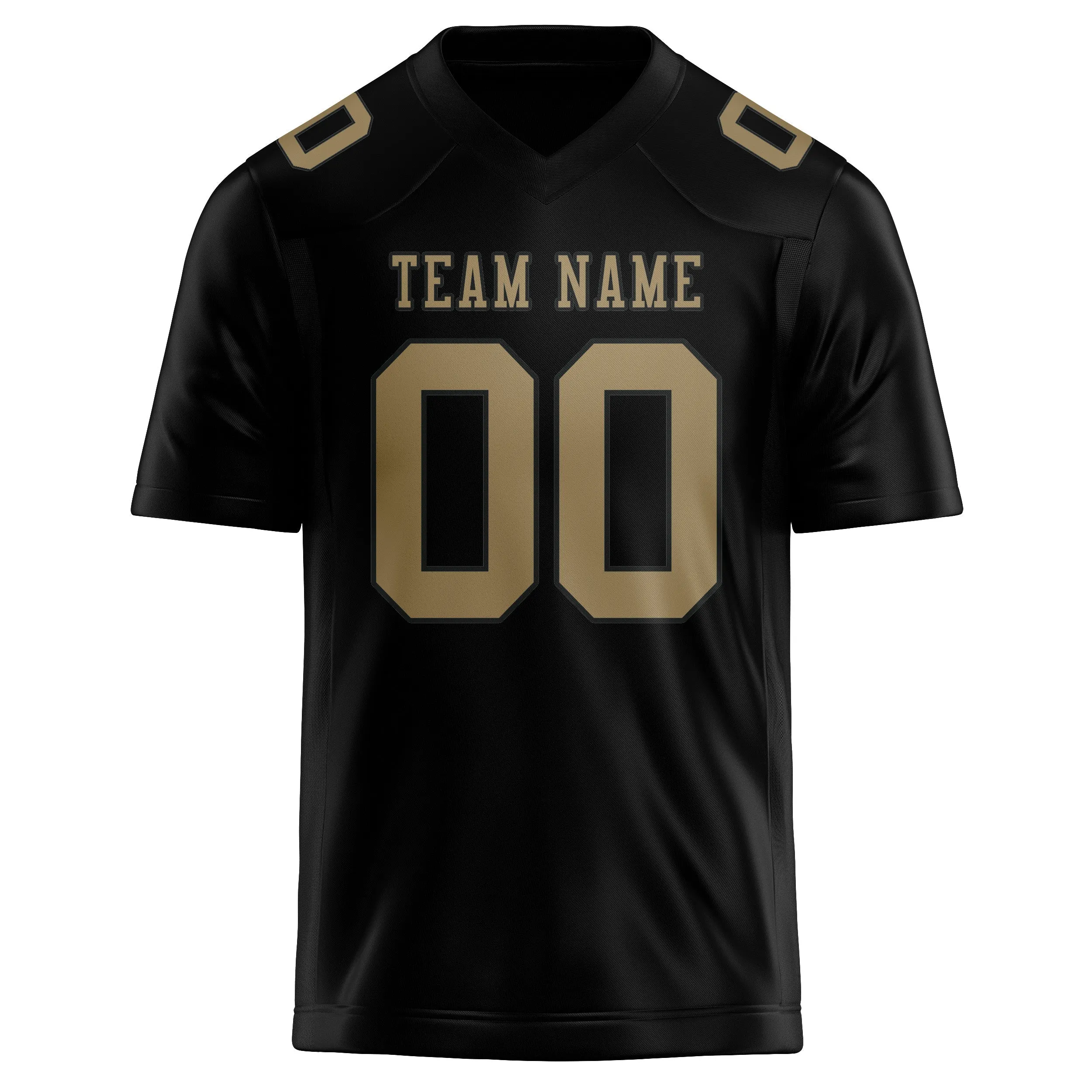 Custom Black Light Khaki Football Jersey sold by Tailorly product image thumbnail 2