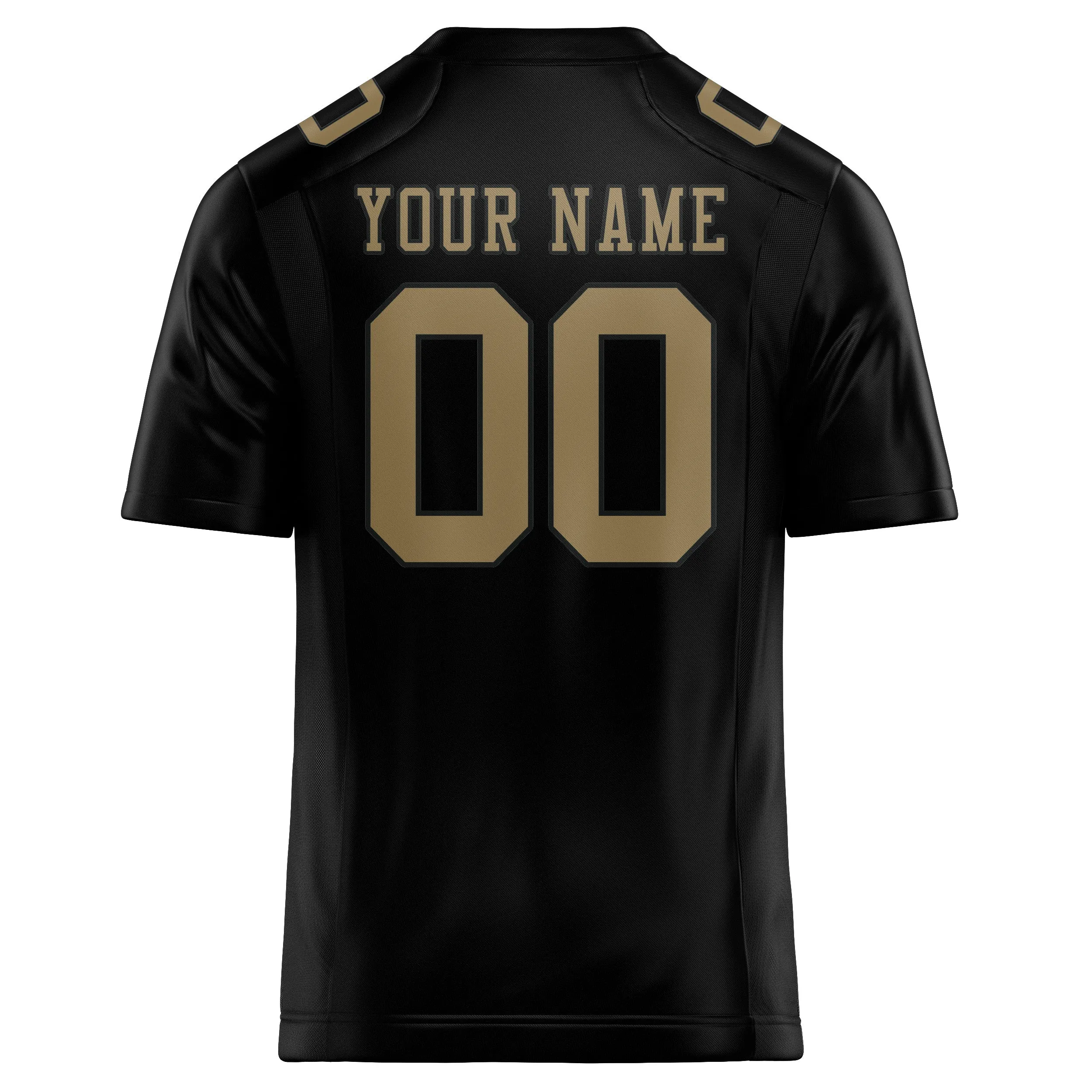 Custom Black Light Khaki Football Jersey sold by Tailorly product image thumbnail 3
