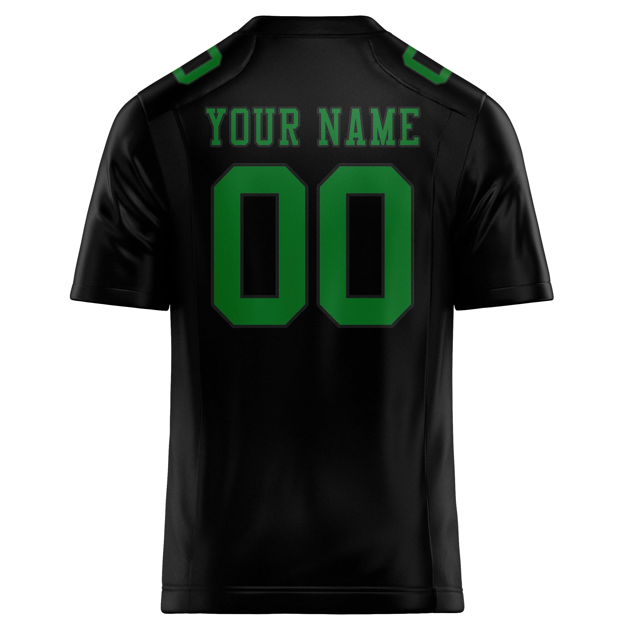 Custom Black Emerald Green Football Jersey sold by Tailorly product image thumbnail 3
