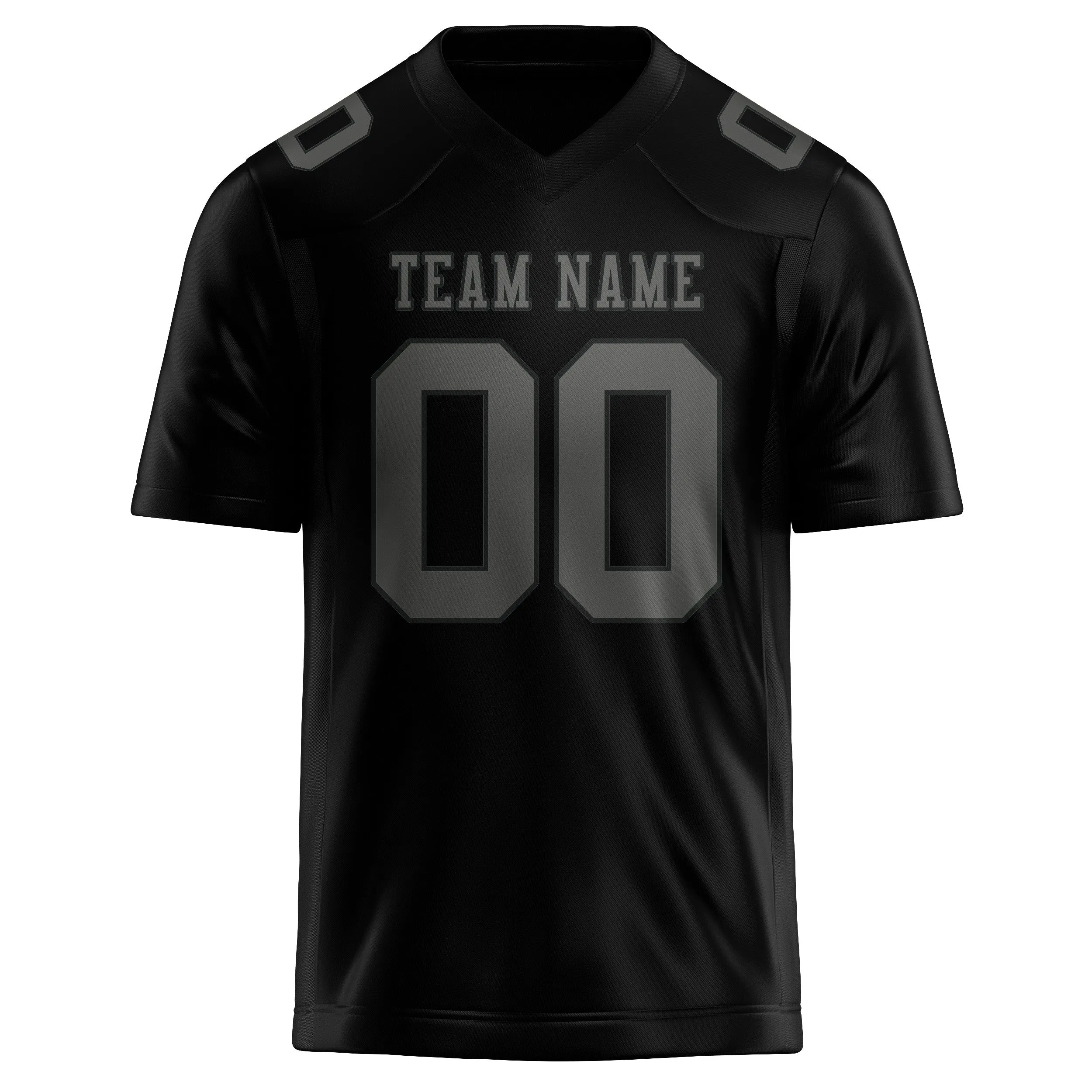 Custom Black Dark Grey Football Jersey sold by Tailorly product image thumbnail 2
