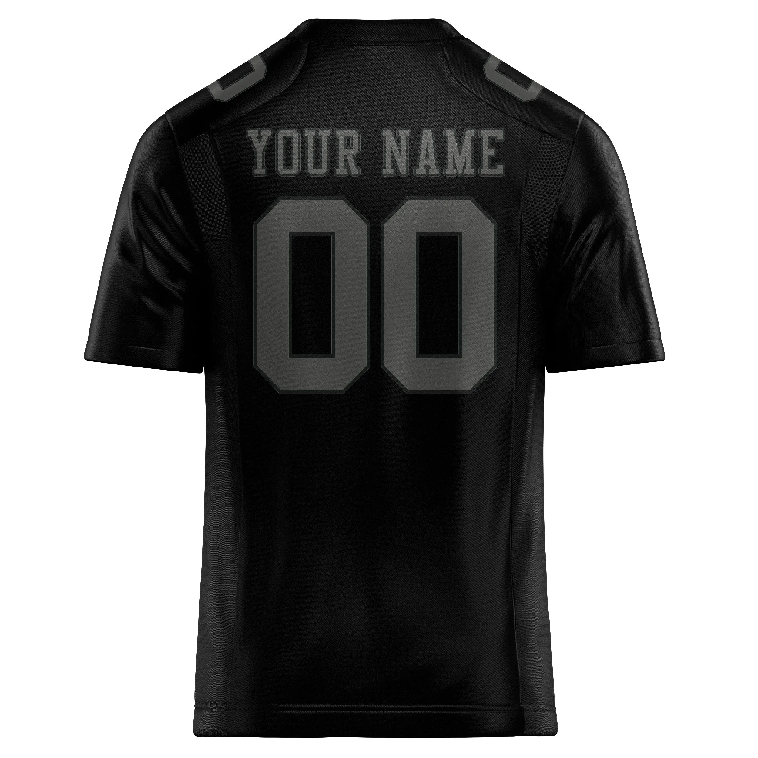 Custom Black Dark Grey Football Jersey sold by Tailorly product image thumbnail 3