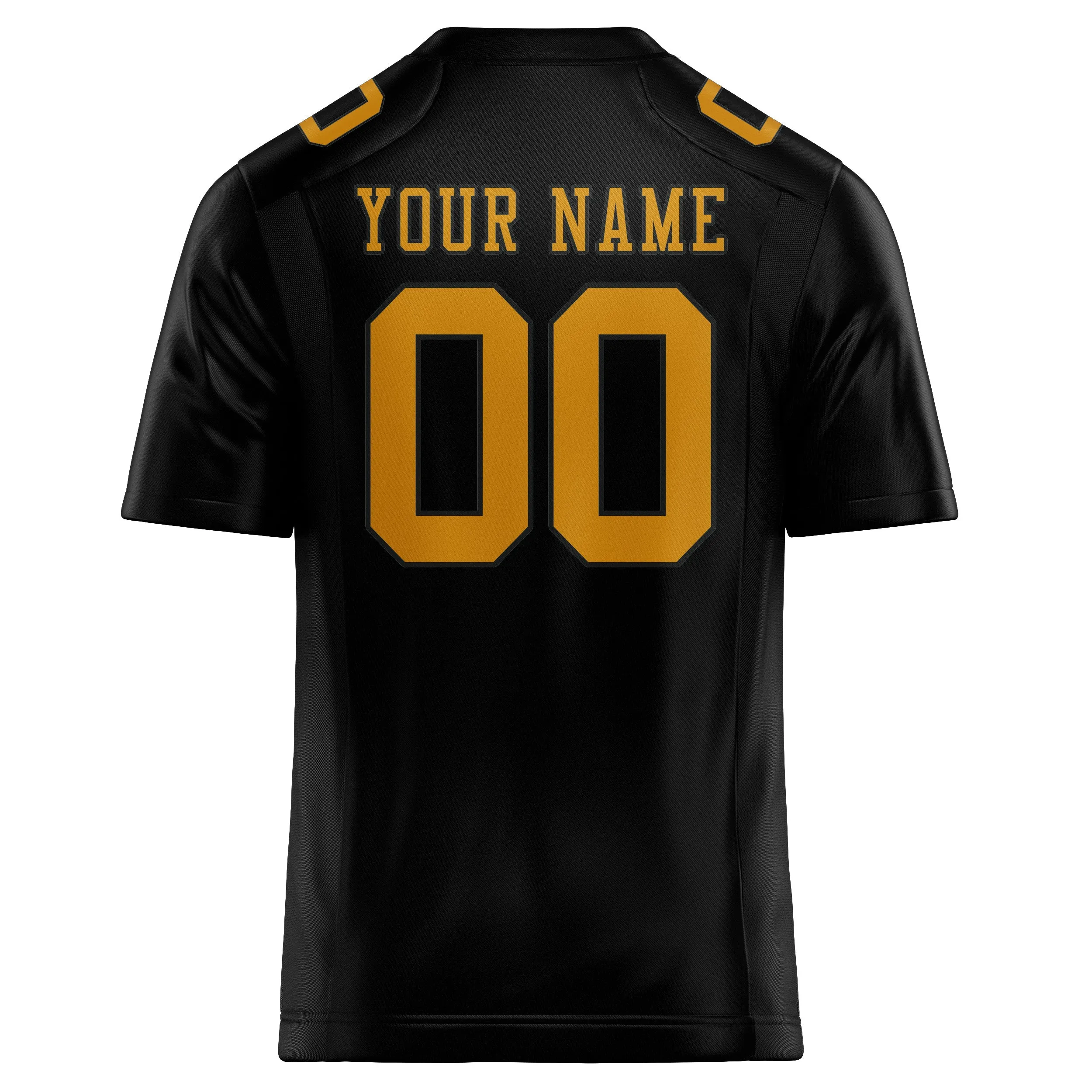 Custom Black Yellow Football Jersey sold by Tailorly product image thumbnail 3