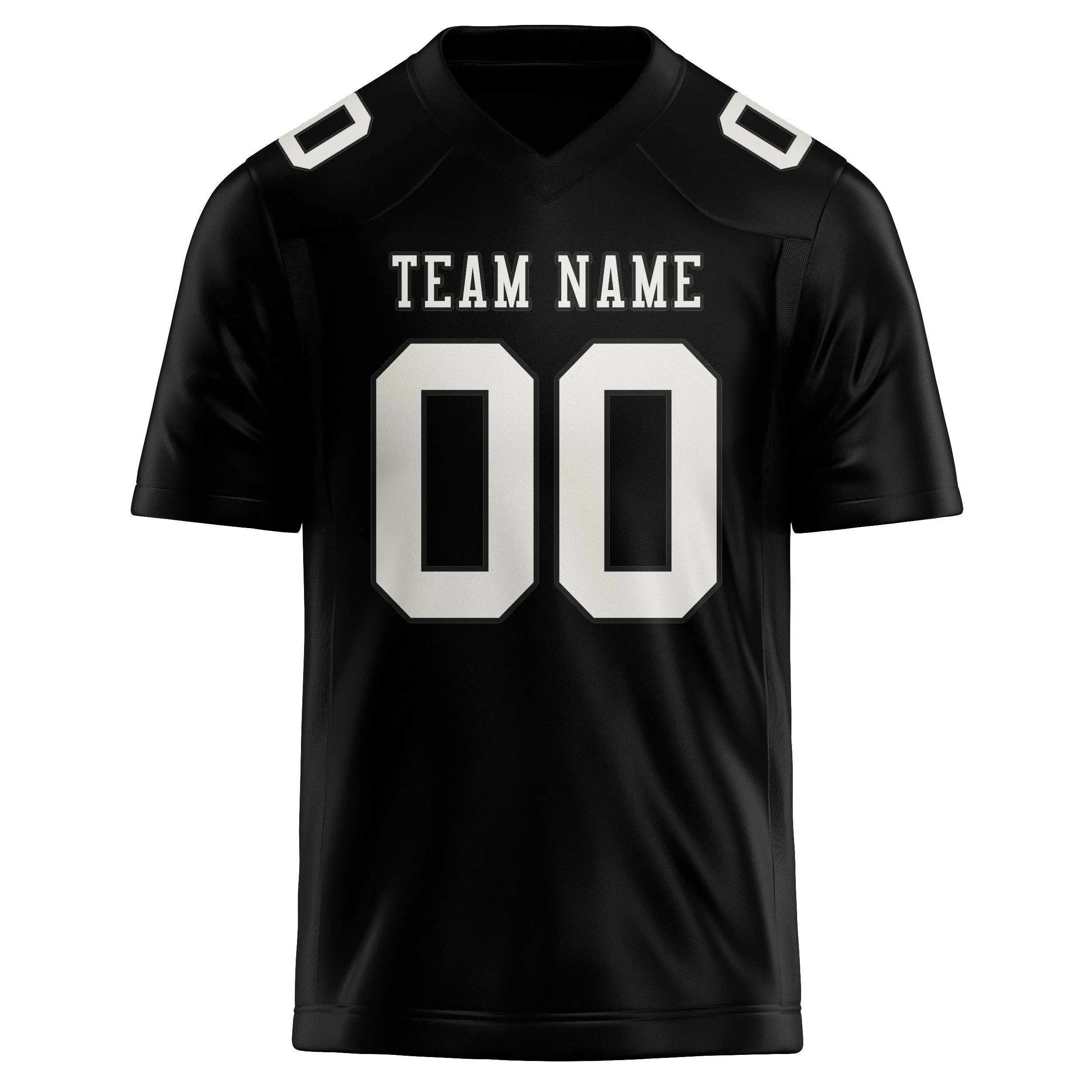 Custom Black White Football Jersey sold by Tailorly product image thumbnail 2