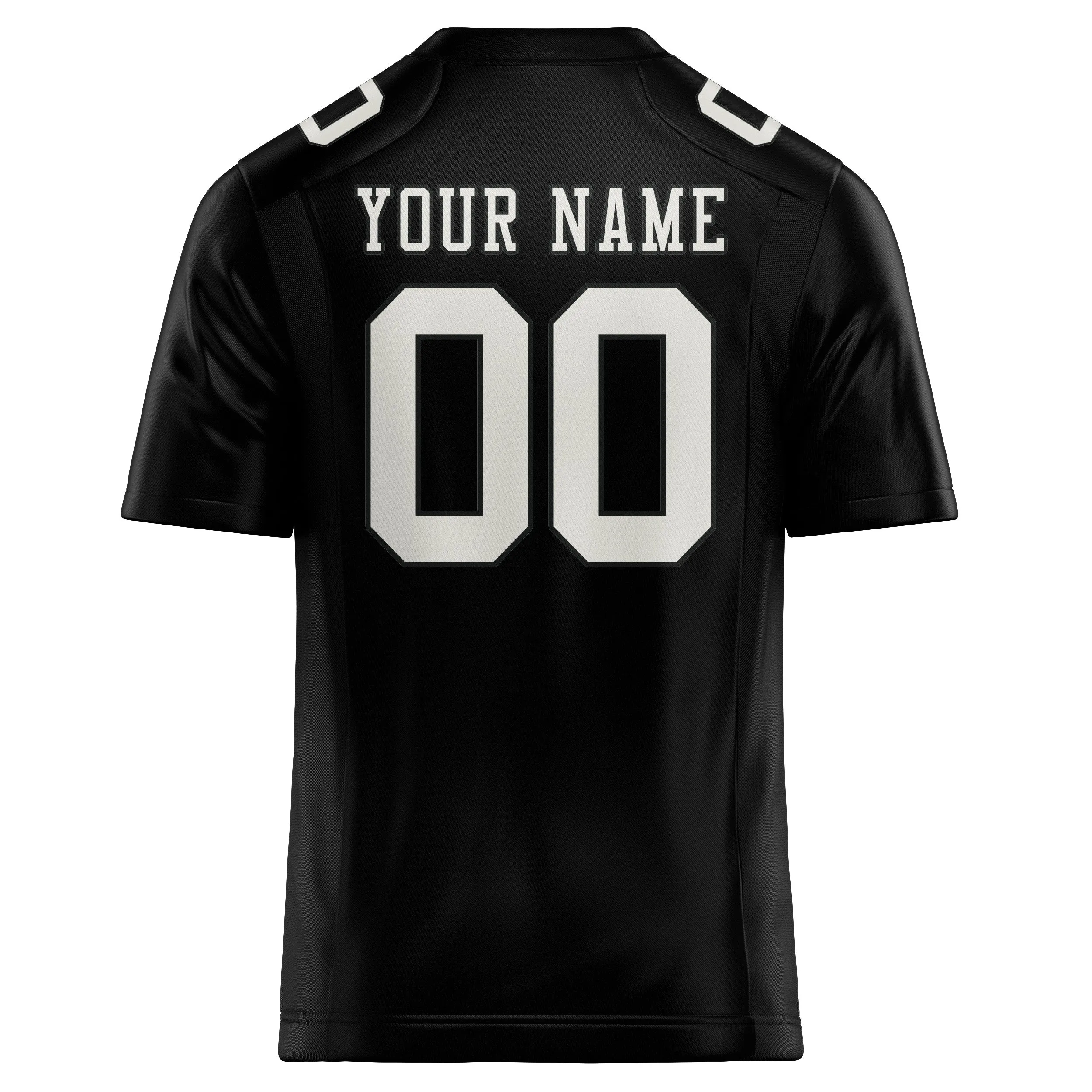 Custom Black White Football Jersey sold by Tailorly product image thumbnail 3