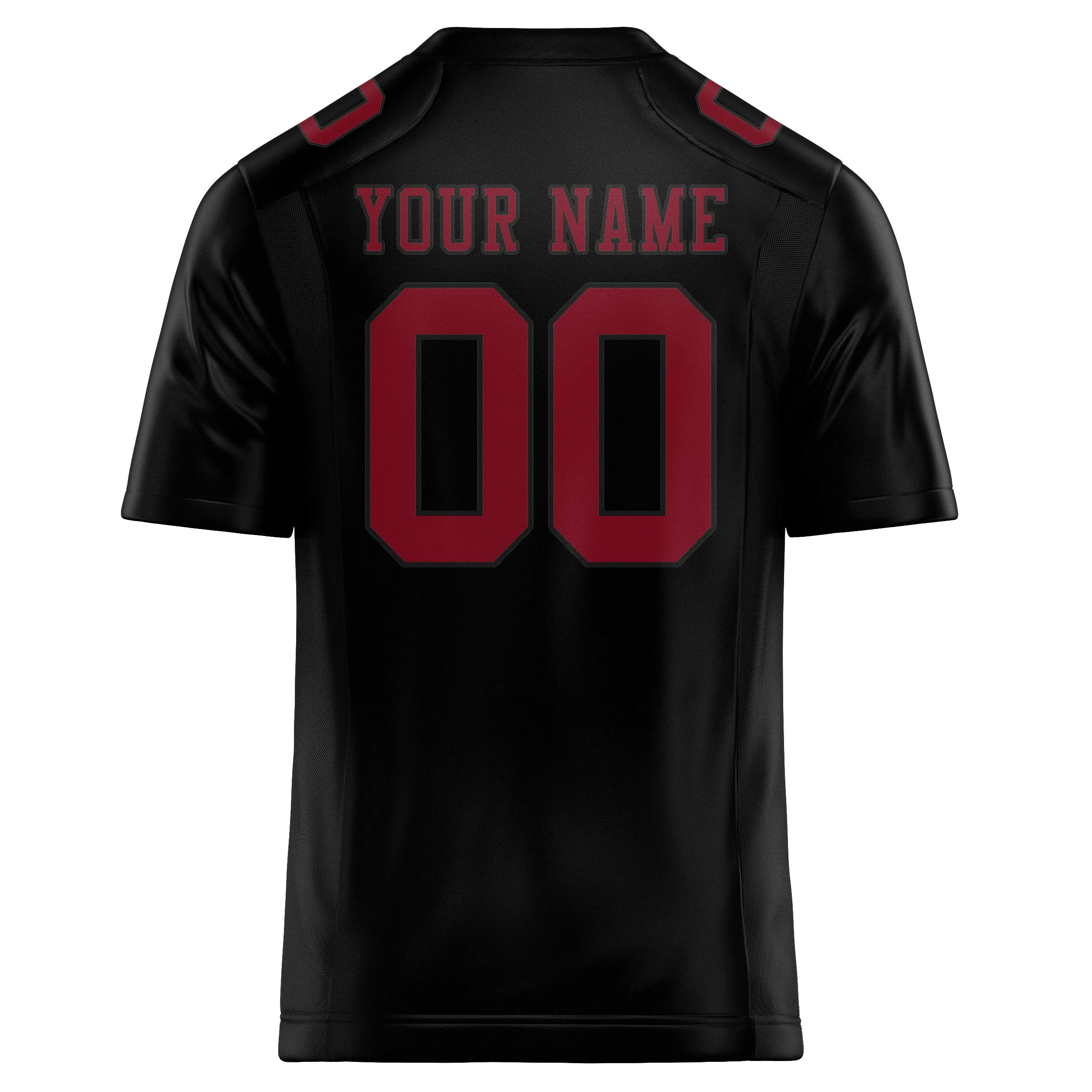 Custom Black Crimson Red Football Jersey sold by Tailorly product image thumbnail 3