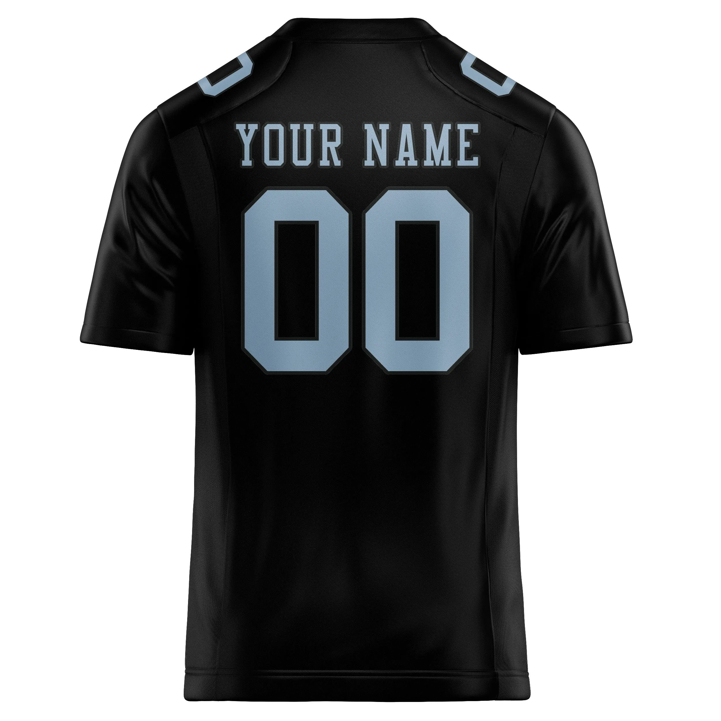Custom Black Light Blue Football Jersey sold by Tailorly product image thumbnail 3