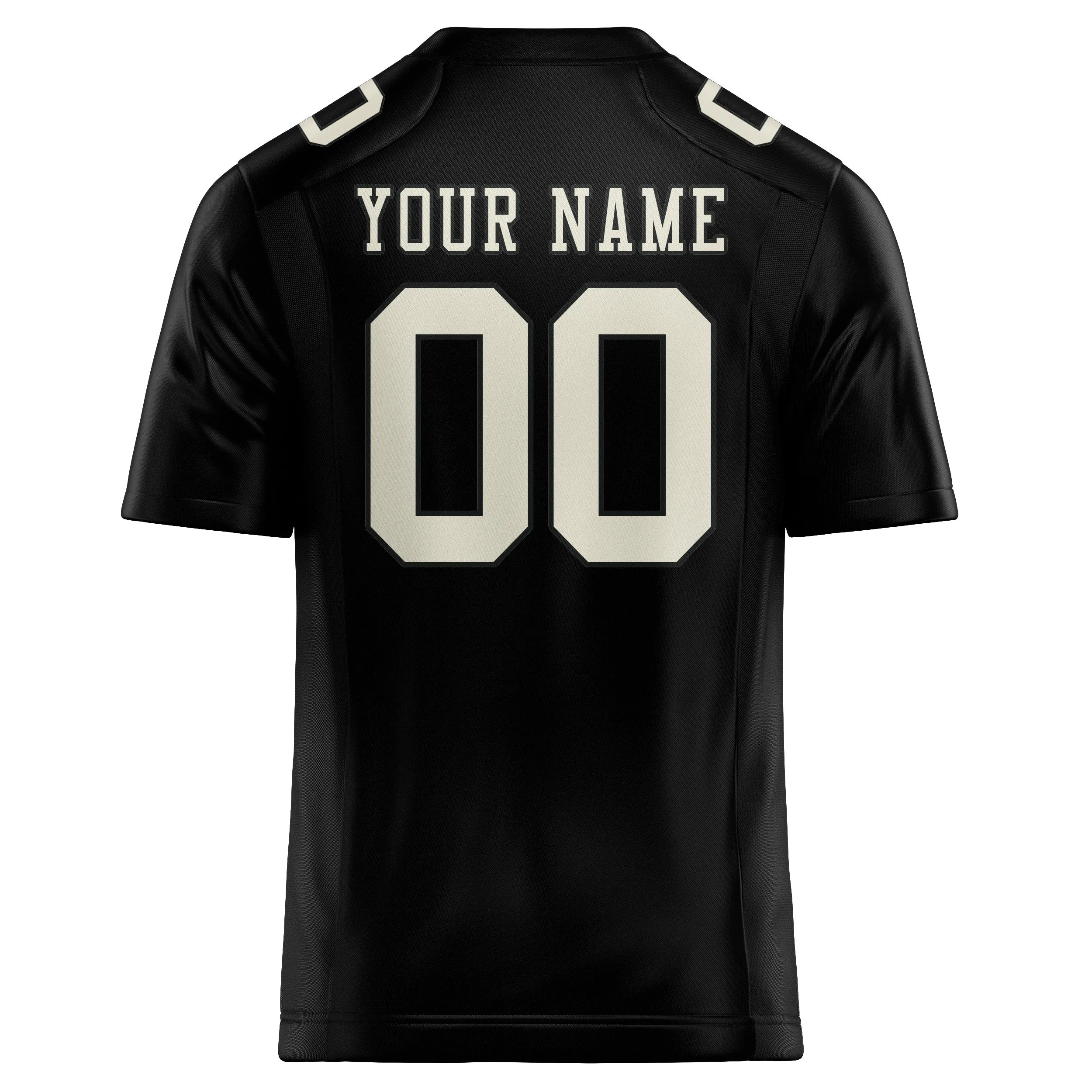 Custom Black Cream Football Jersey sold by Tailorly product image thumbnail 3