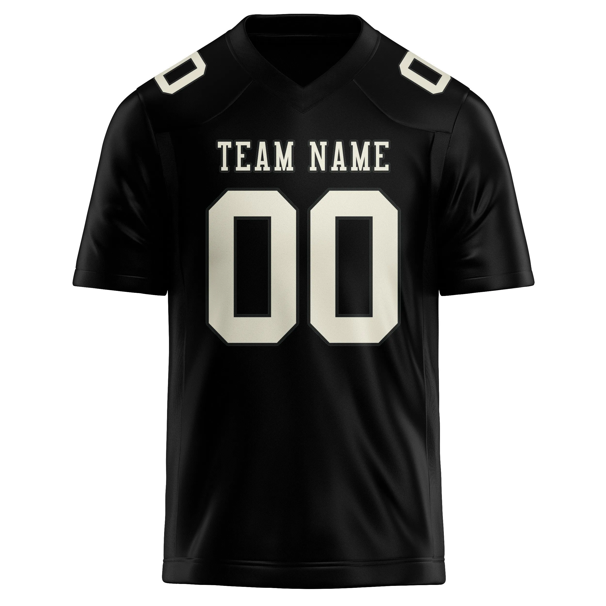 Custom Black Cream Football Jersey sold by Tailorly product image thumbnail 2