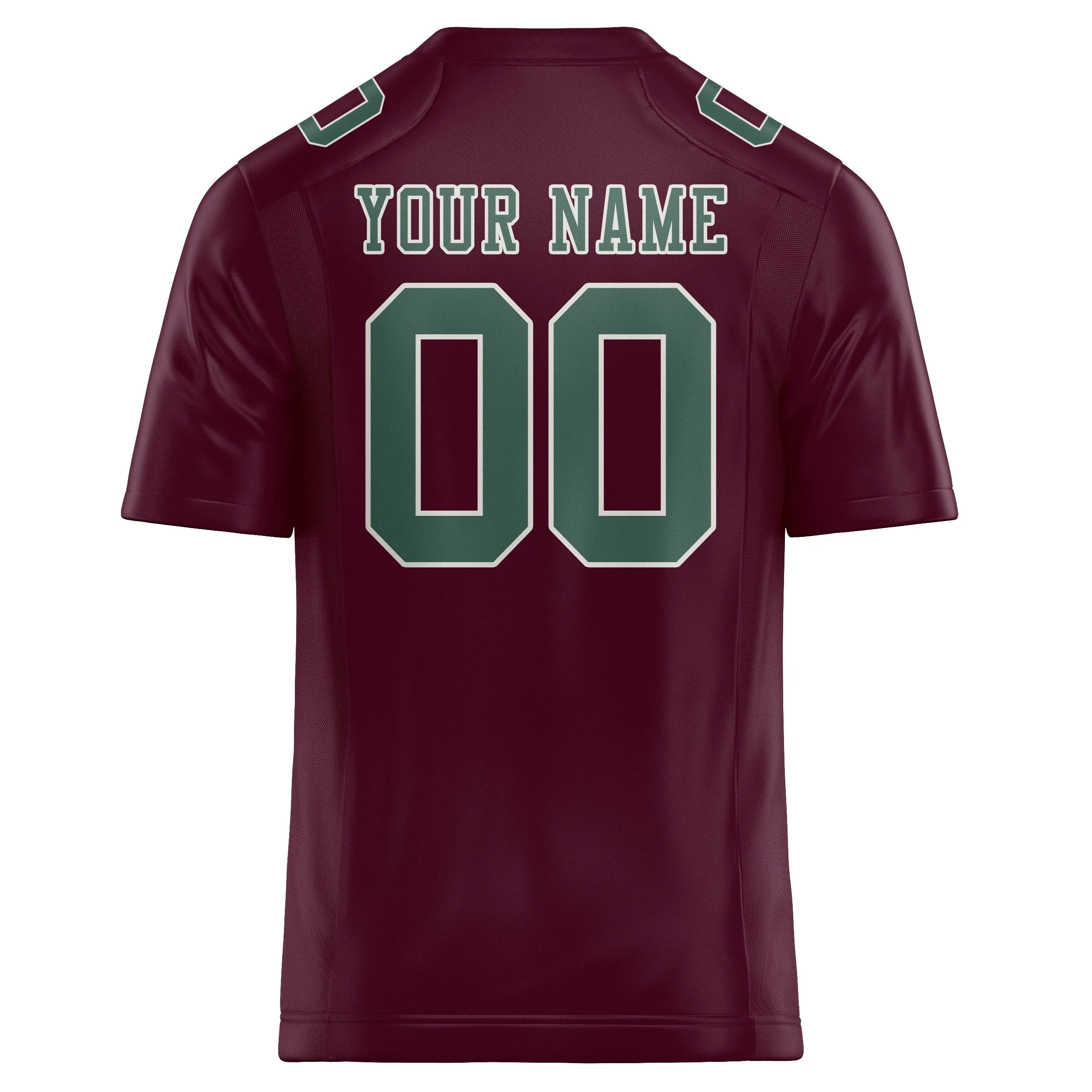 Custom Coral Red Blue Green Football Jersey sold by Tailorly product image thumbnail 3