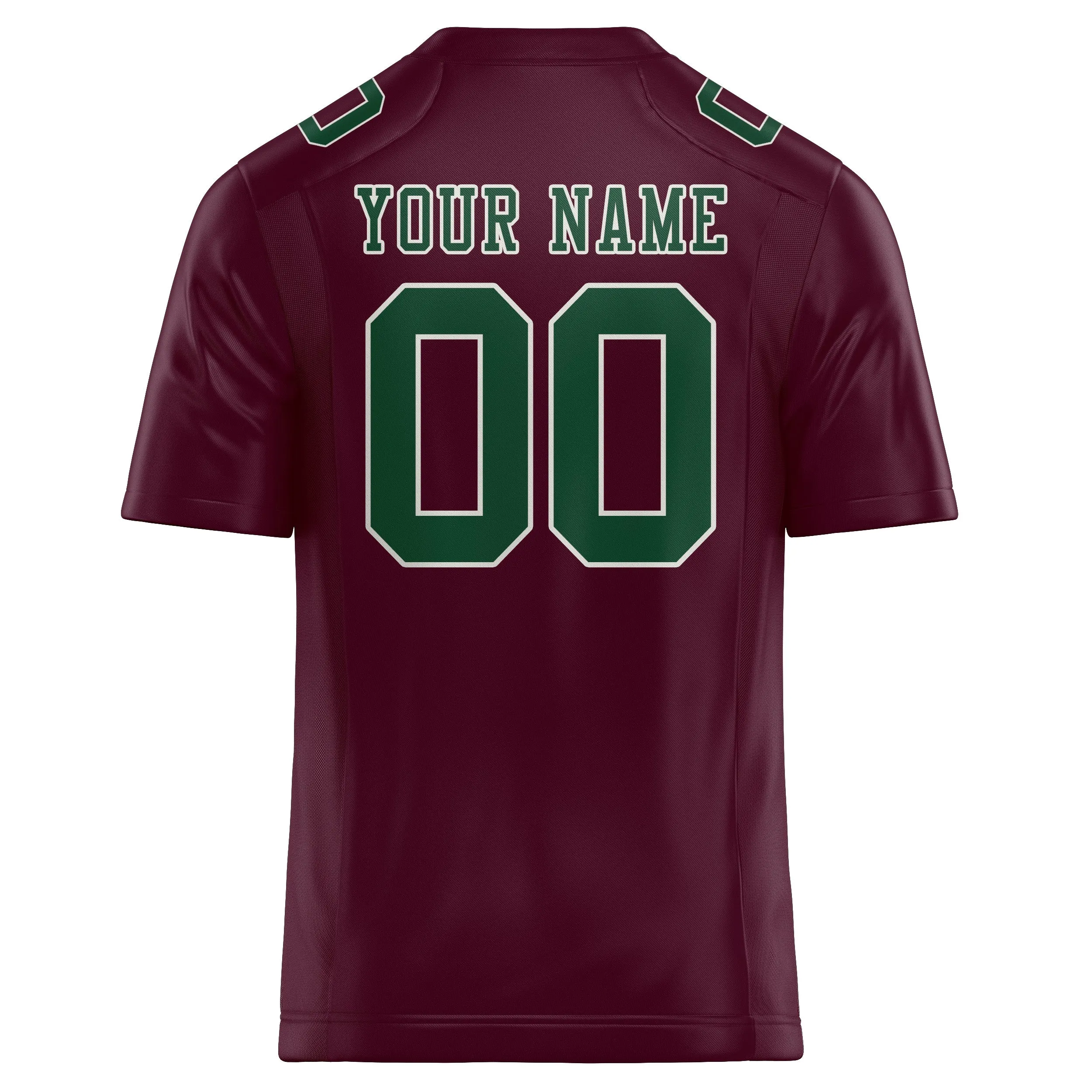 Custom Coral Red Green Football Jersey sold by Tailorly product image thumbnail 3