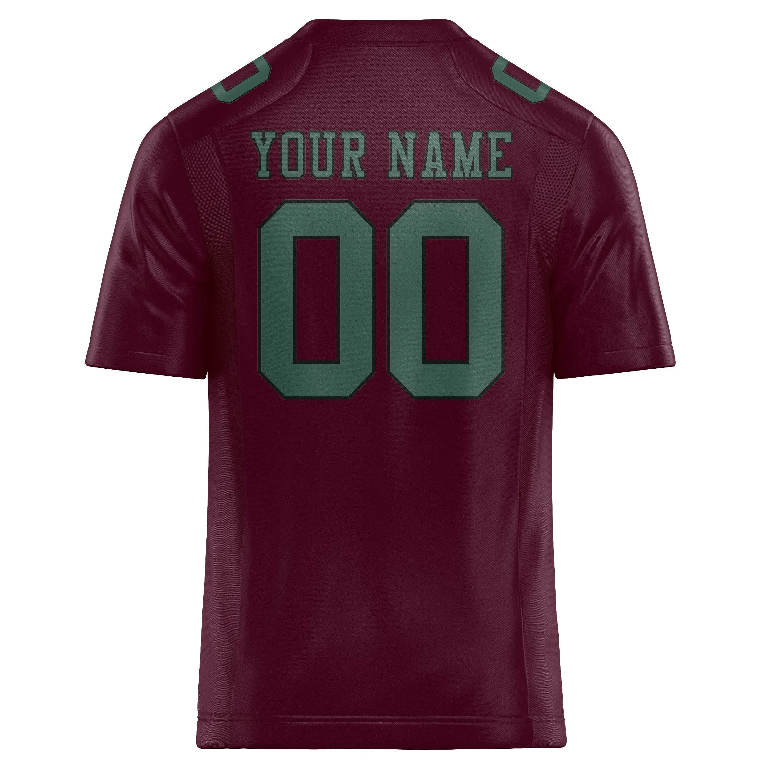 Custom Coral Red Blue Green Football Jersey sold by Tailorly product image thumbnail 3
