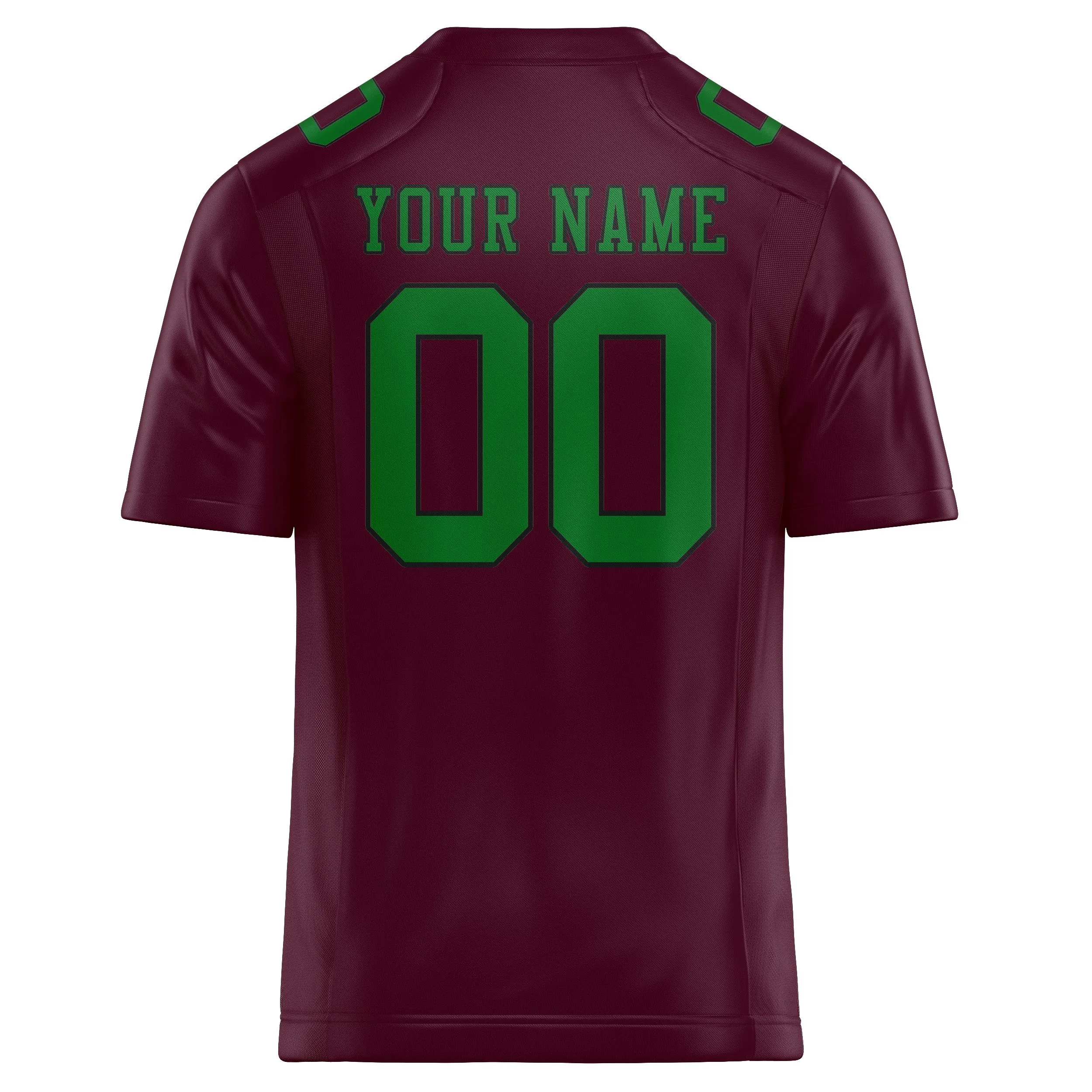 Custom Coral Red Emerald Green Football Jersey sold by Tailorly product image thumbnail 3