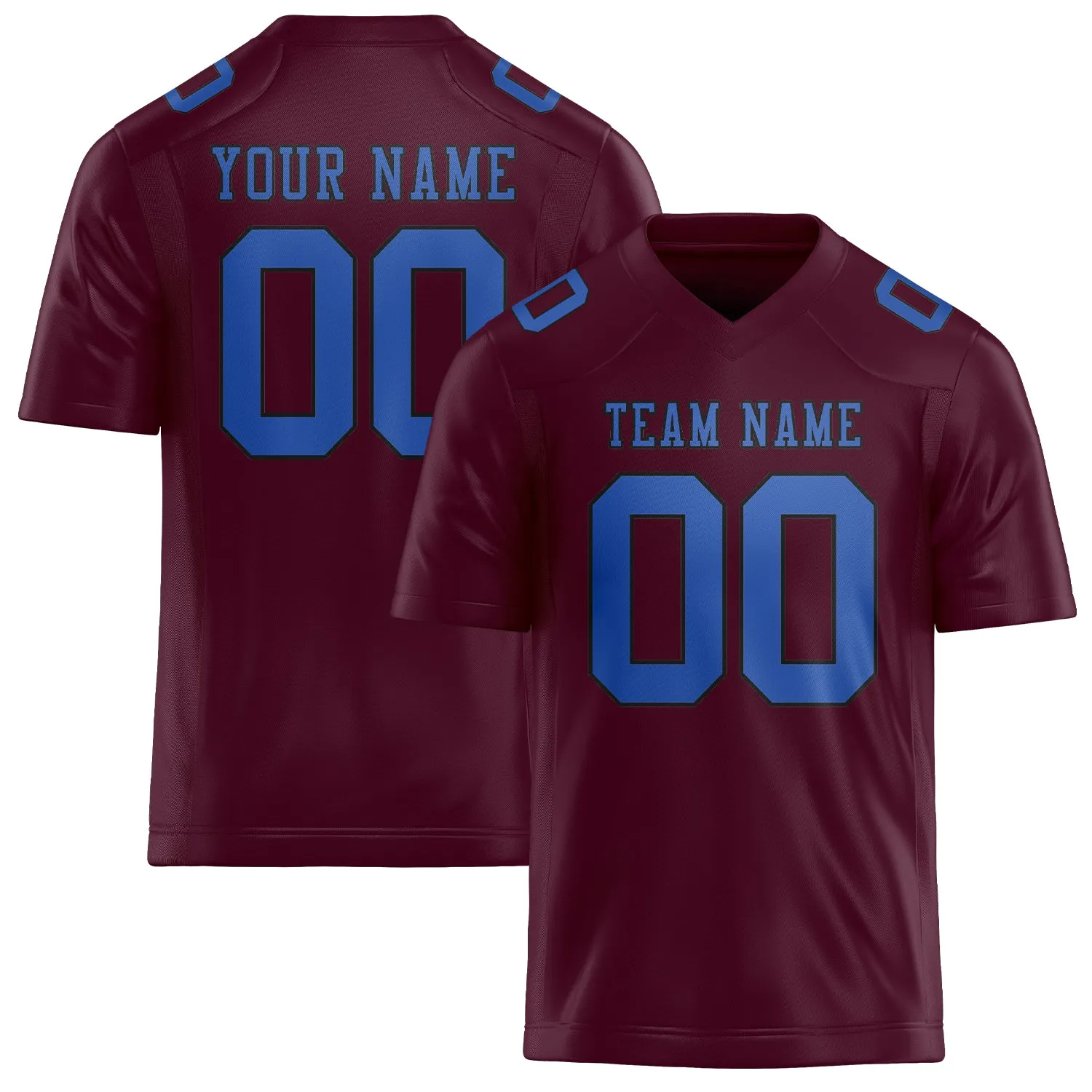Custom Coral Red Sky Blue Football Jersey sold by Tailorly