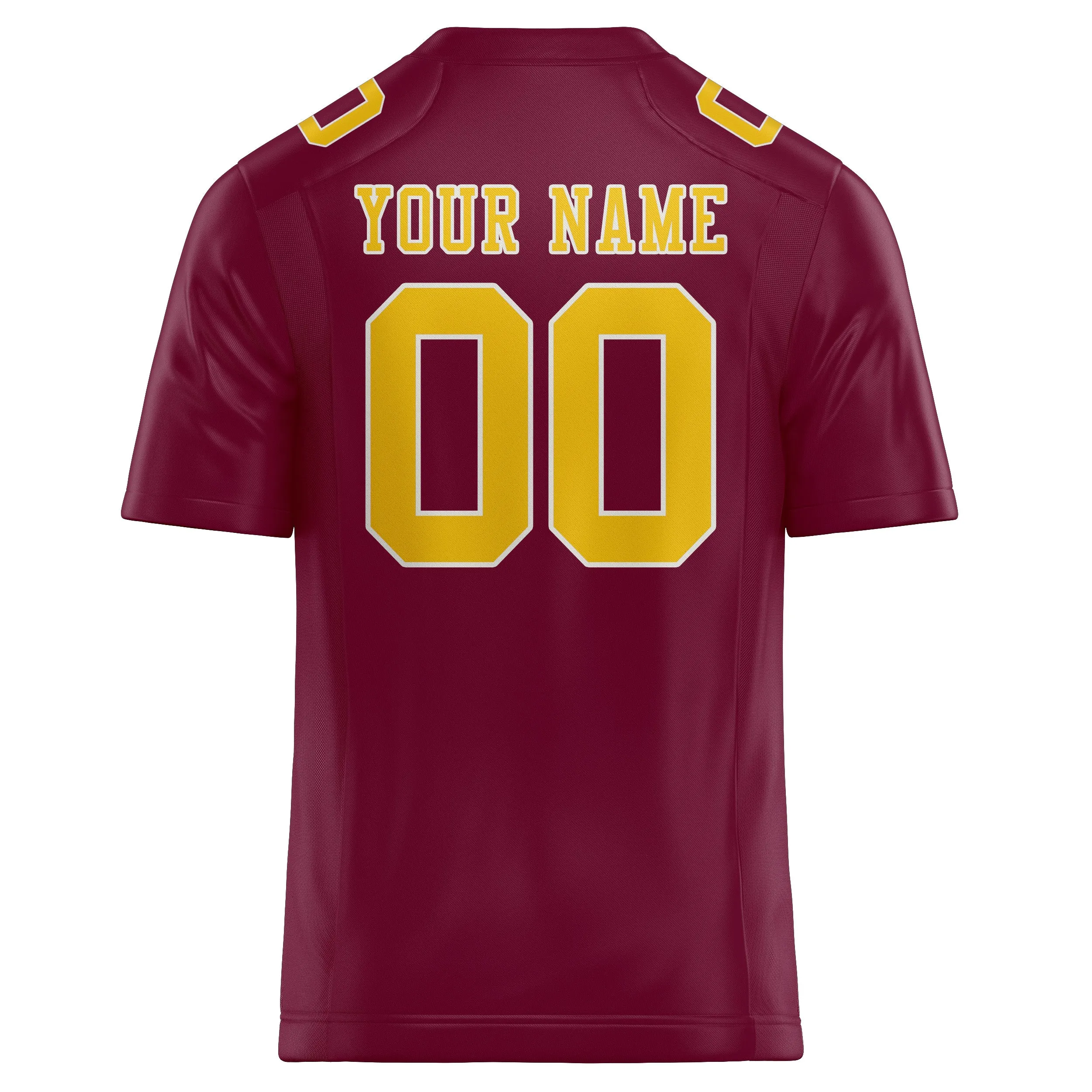 Custom Crimson Red Gold Football Jersey sold by Tailorly product image thumbnail 3
