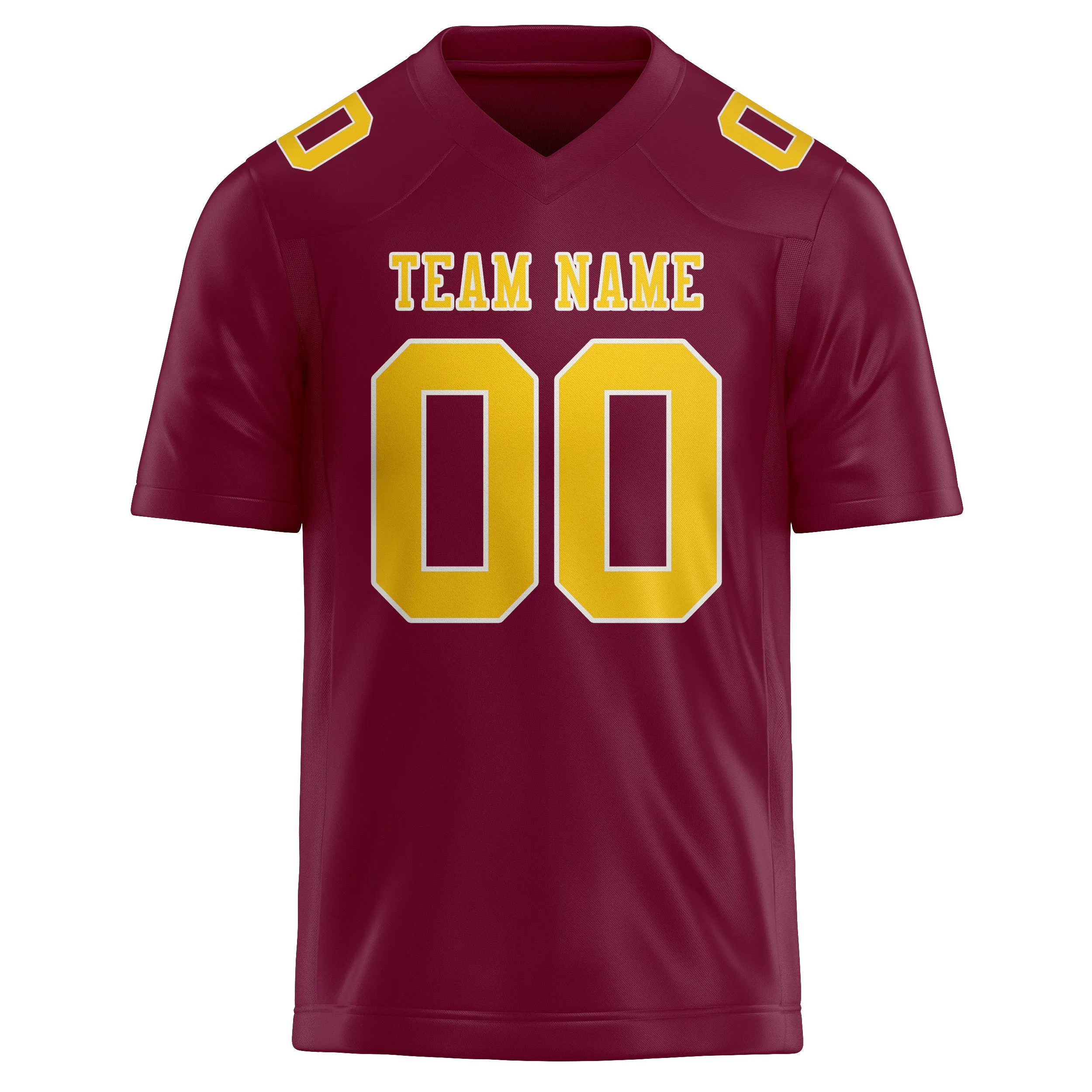 Custom Crimson Red Gold Football Jersey sold by Tailorly product image thumbnail 2