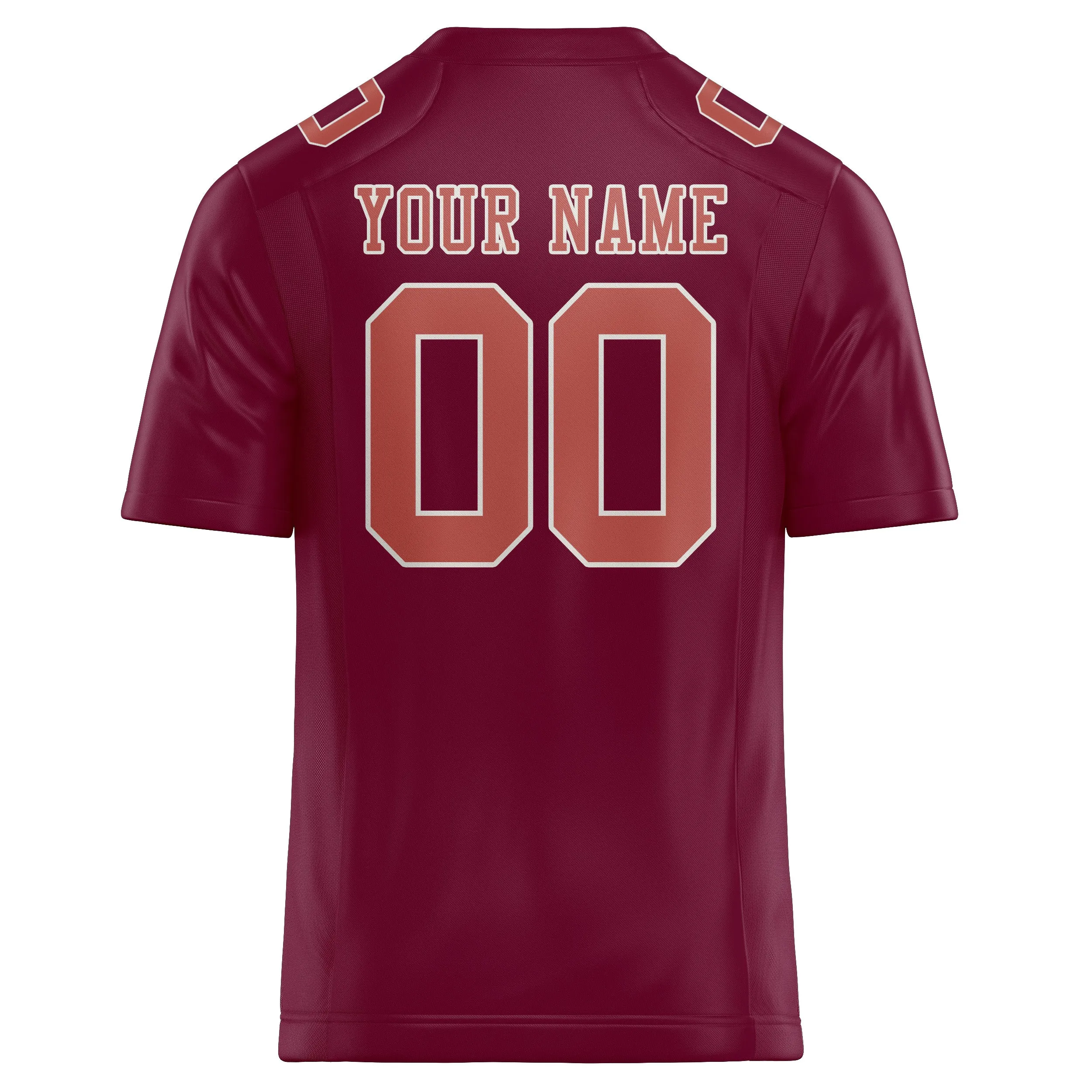 Custom Crimson Red Copper Rose Football Jersey sold by Tailorly product image thumbnail 3