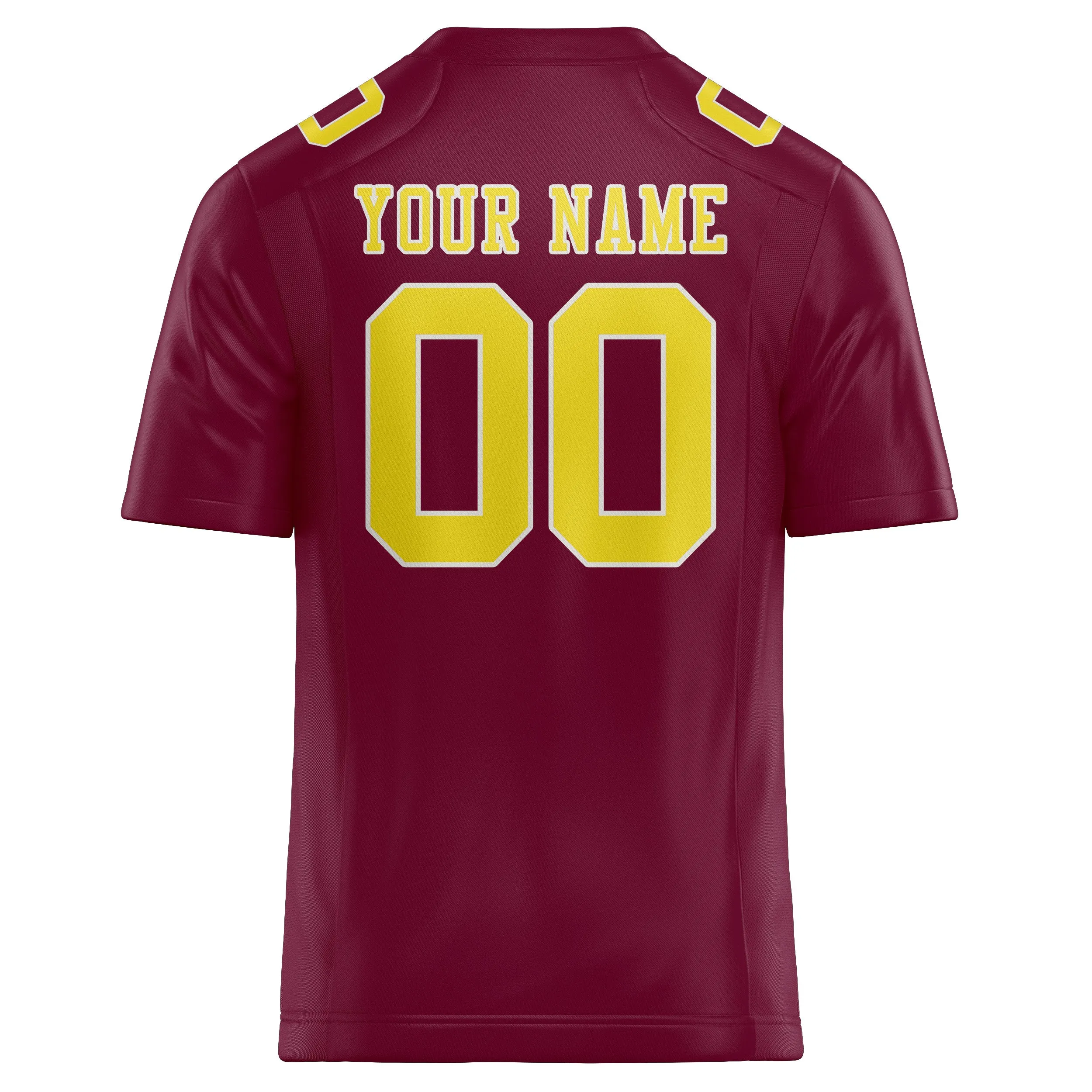 Custom Crimson Red Light Yellow Football Jersey sold by Tailorly product image thumbnail 3