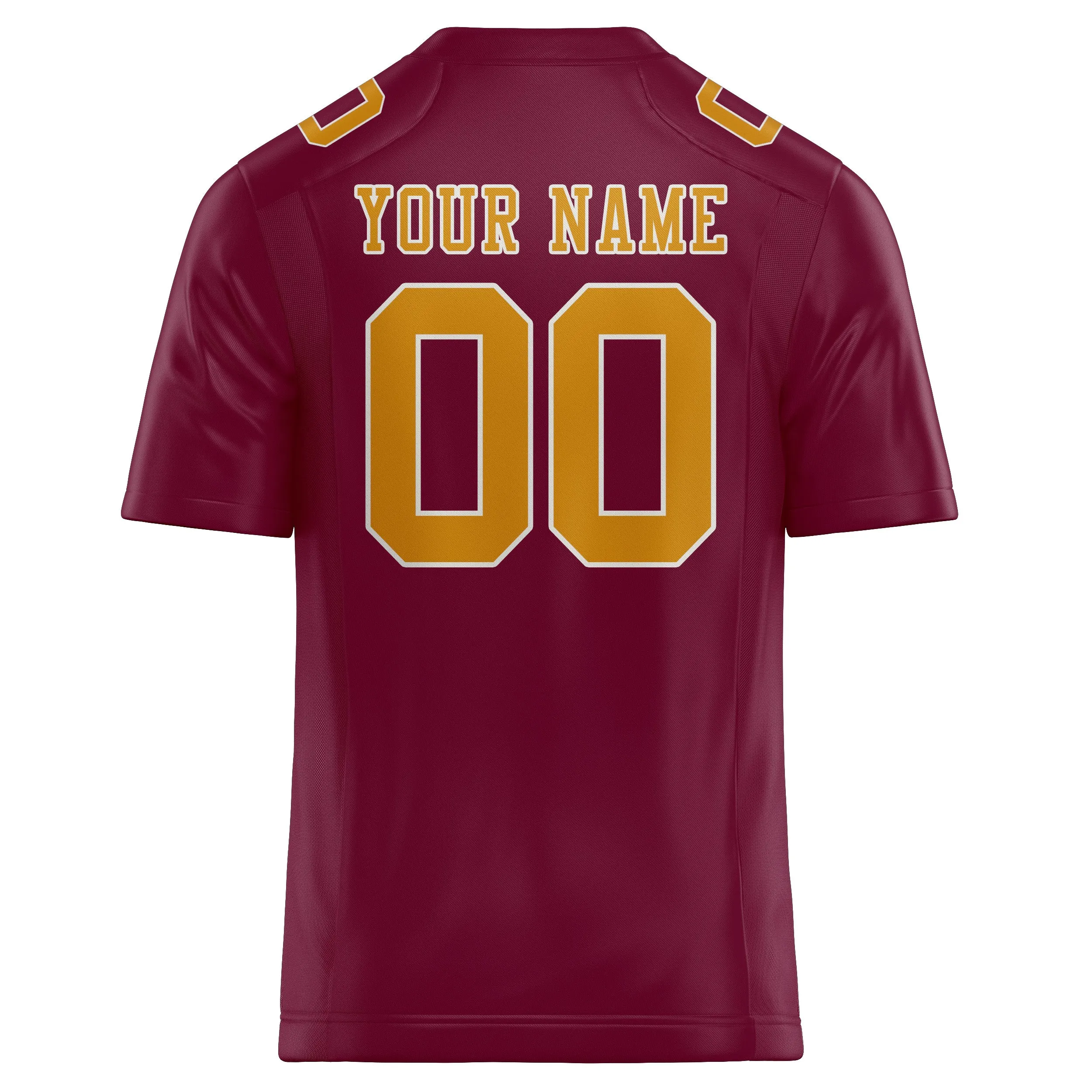 Custom Crimson Red Yellow Football Jersey sold by Tailorly product image thumbnail 3