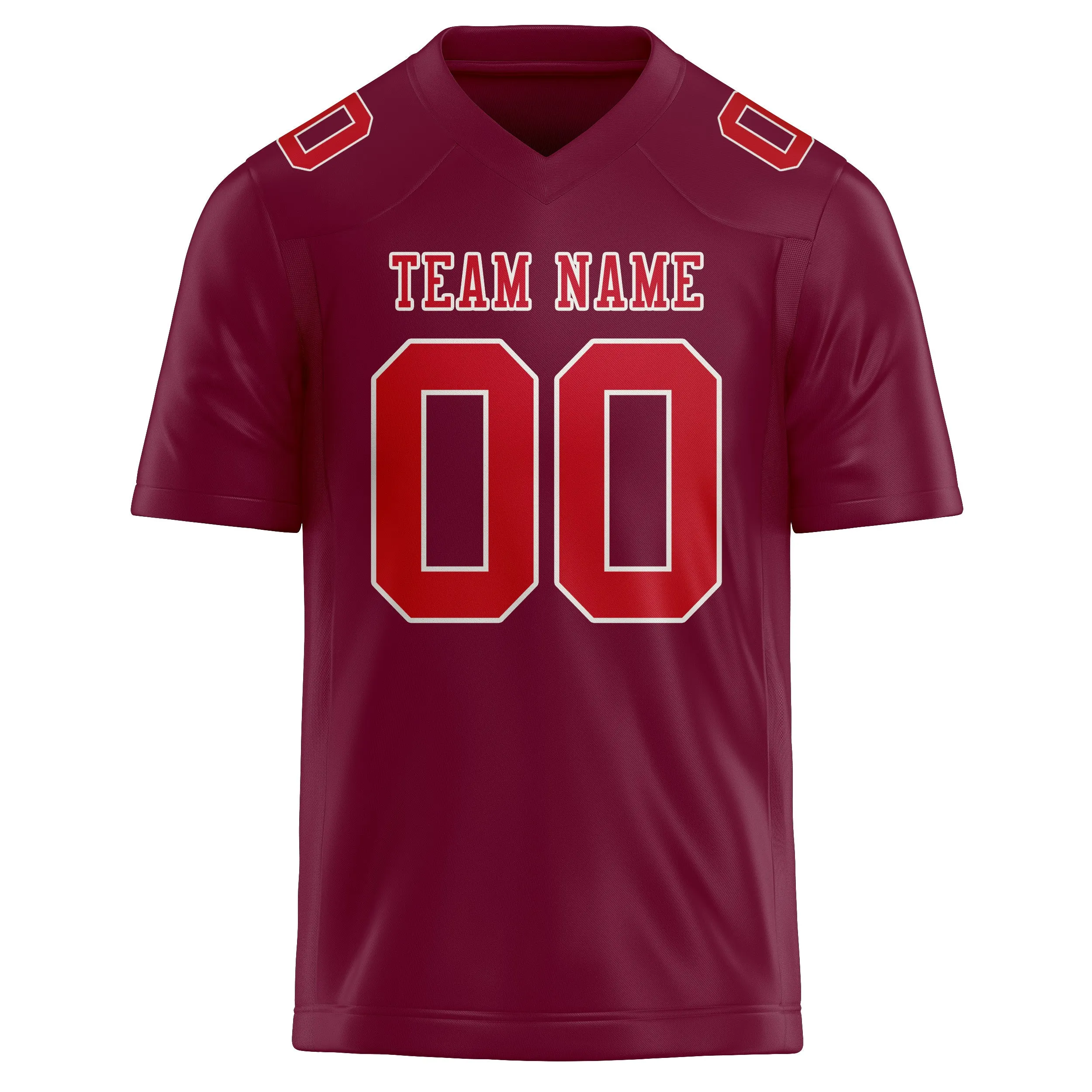 Custom Crimson Red Red Football Jersey sold by Tailorly product image thumbnail 2
