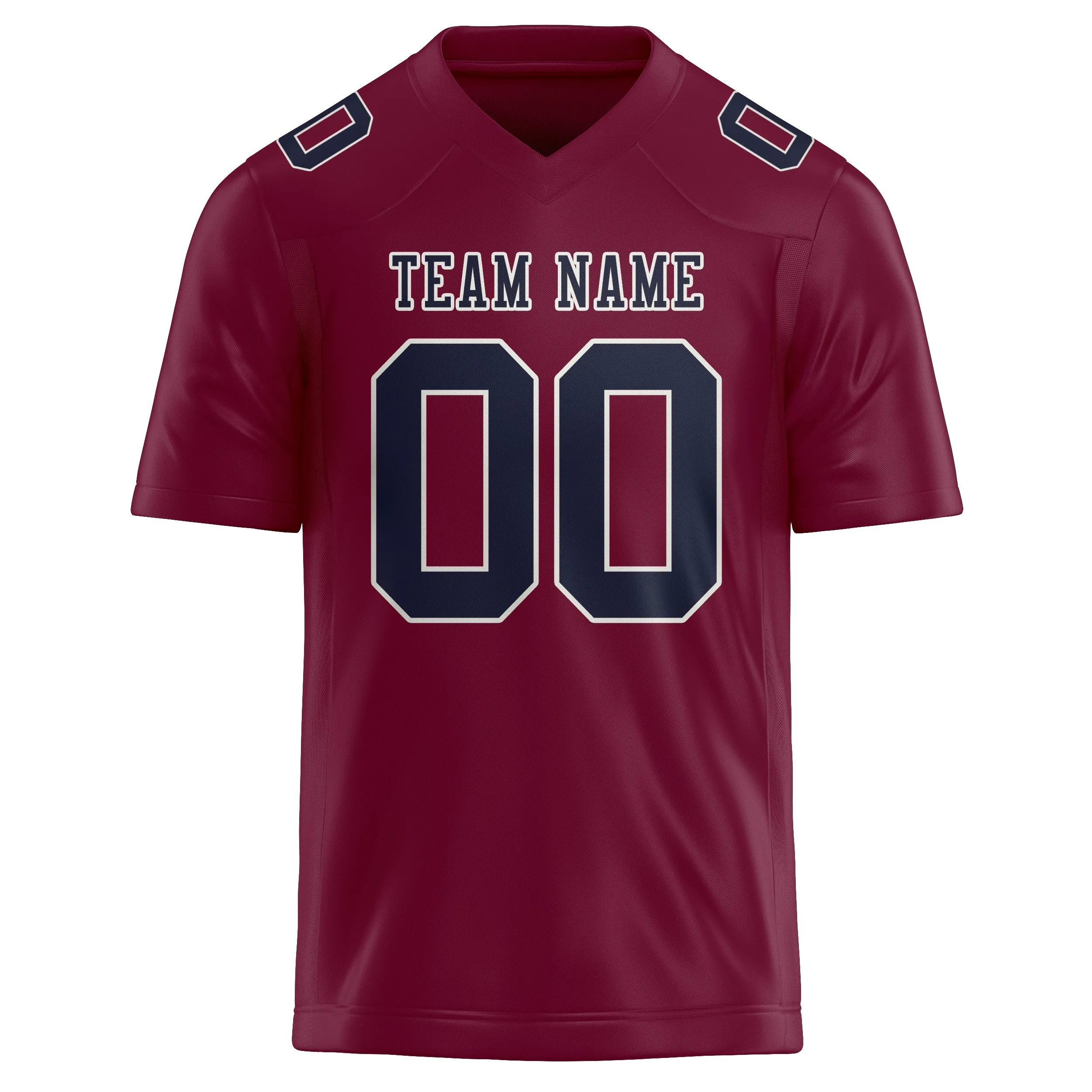 Custom Crimson Red Navy Football Jersey sold by Tailorly product image thumbnail 2