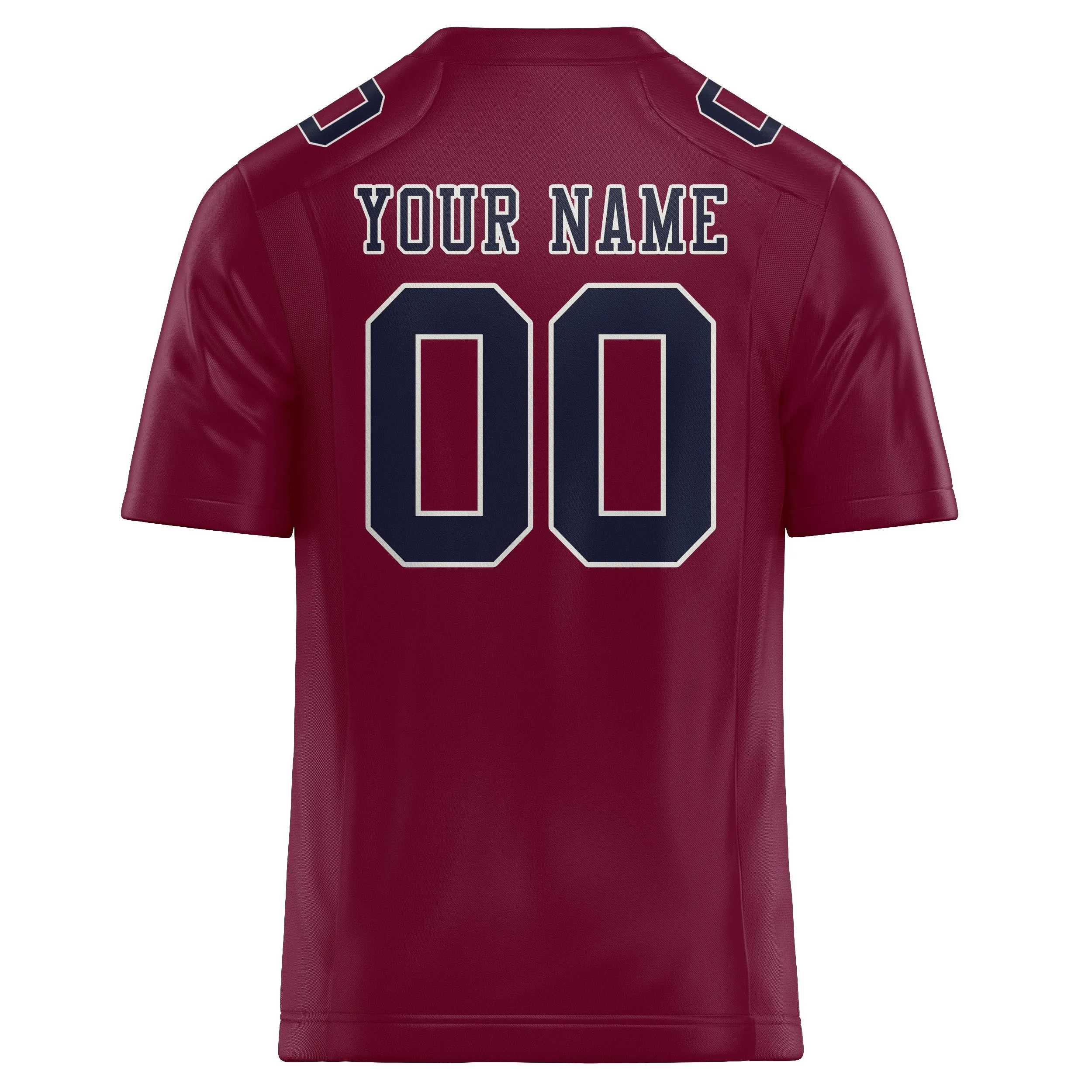 Custom Crimson Red Navy Football Jersey sold by Tailorly product image thumbnail 3