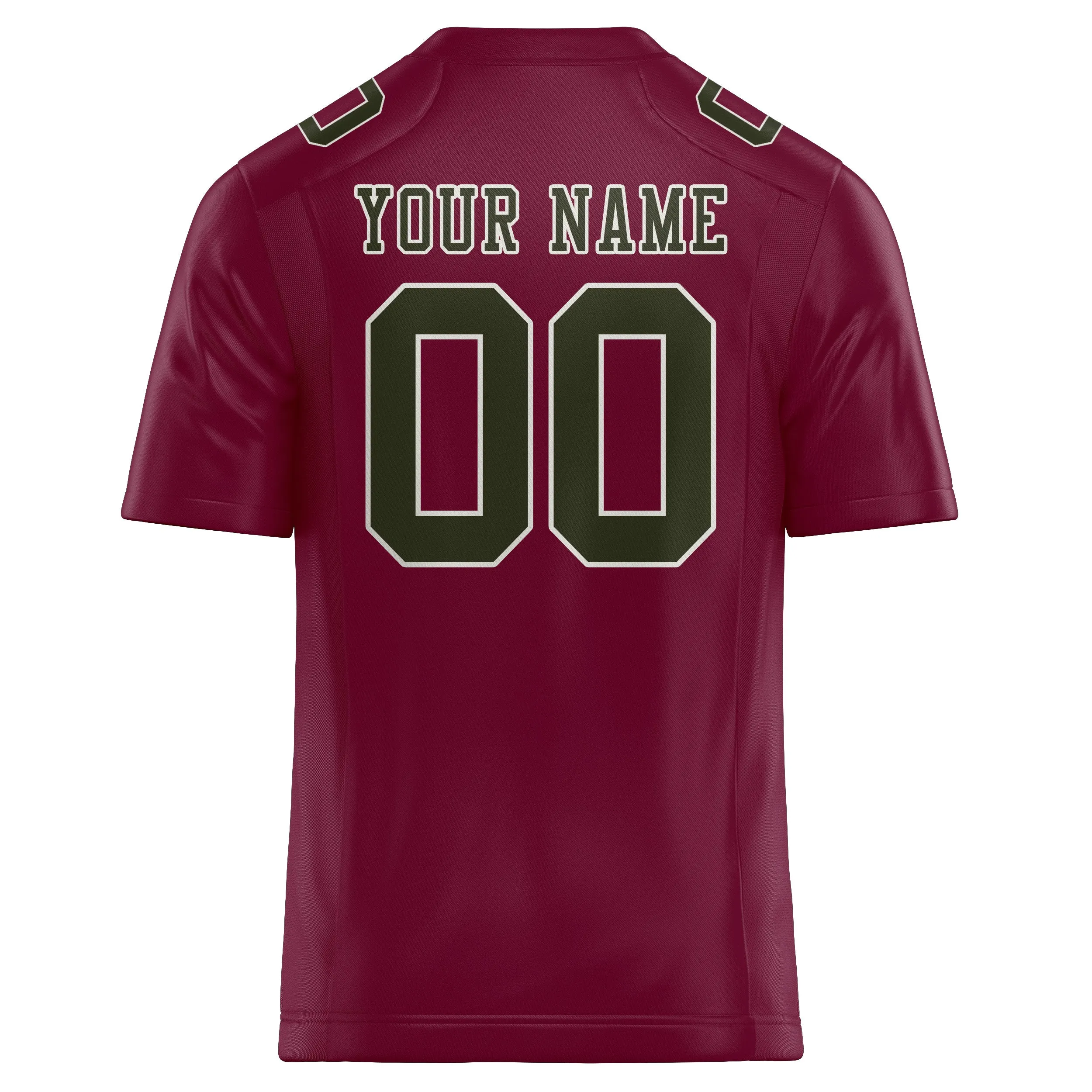 Custom Crimson Red Olive Football Jersey sold by Tailorly product image thumbnail 3