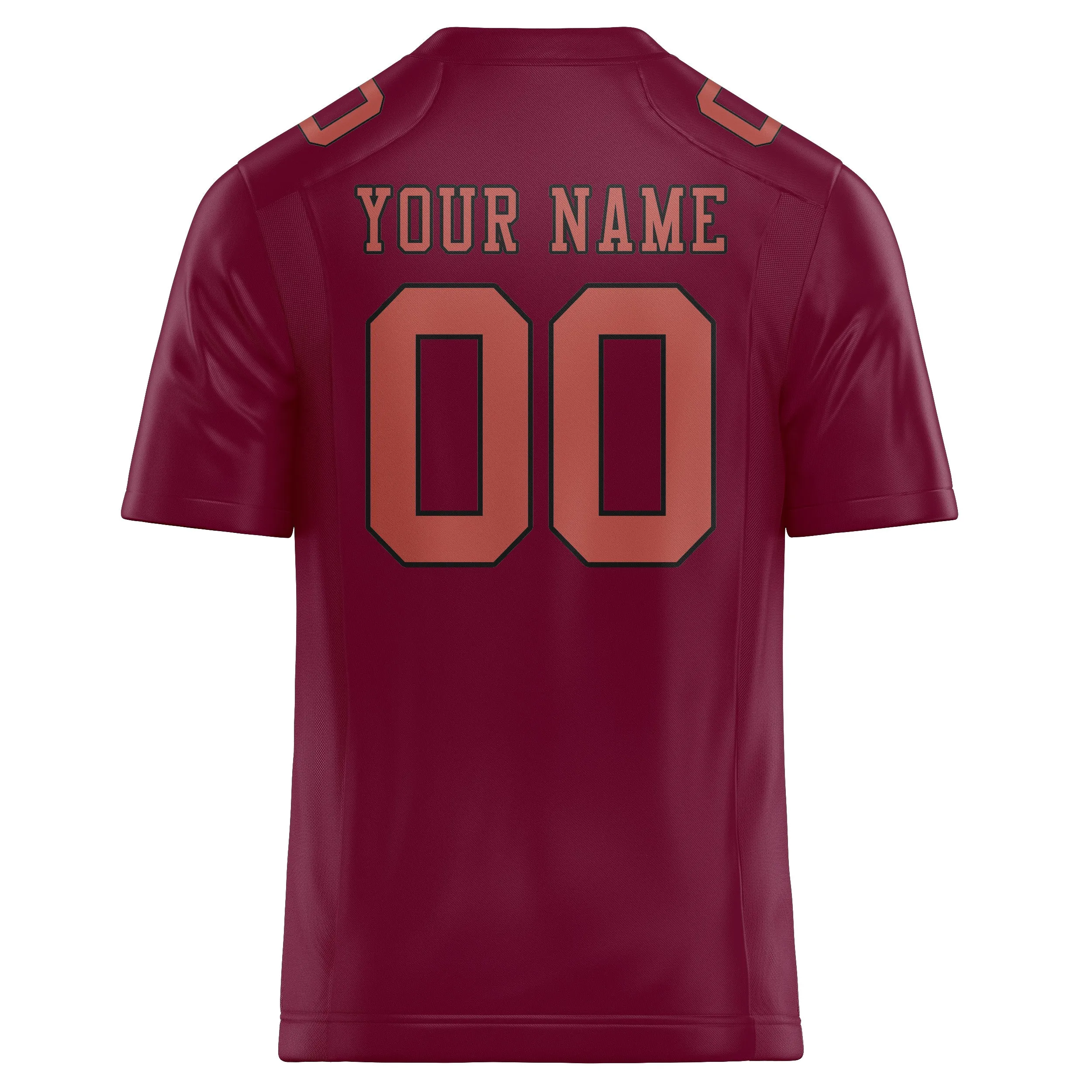 Custom Crimson Red Copper Rose Football Jersey sold by Tailorly product image thumbnail 3