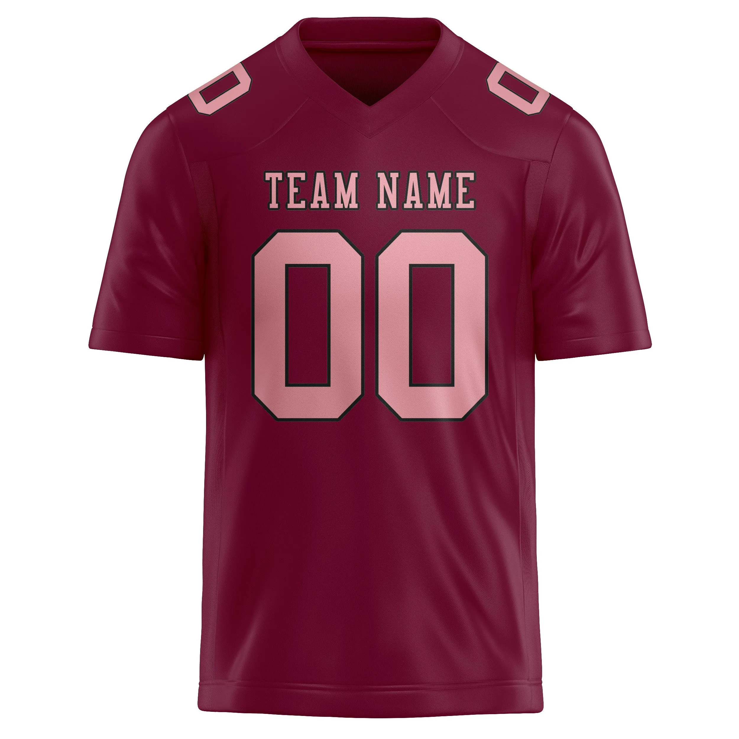 Custom Crimson Red Light Pink Football Jersey sold by Tailorly product image thumbnail 2