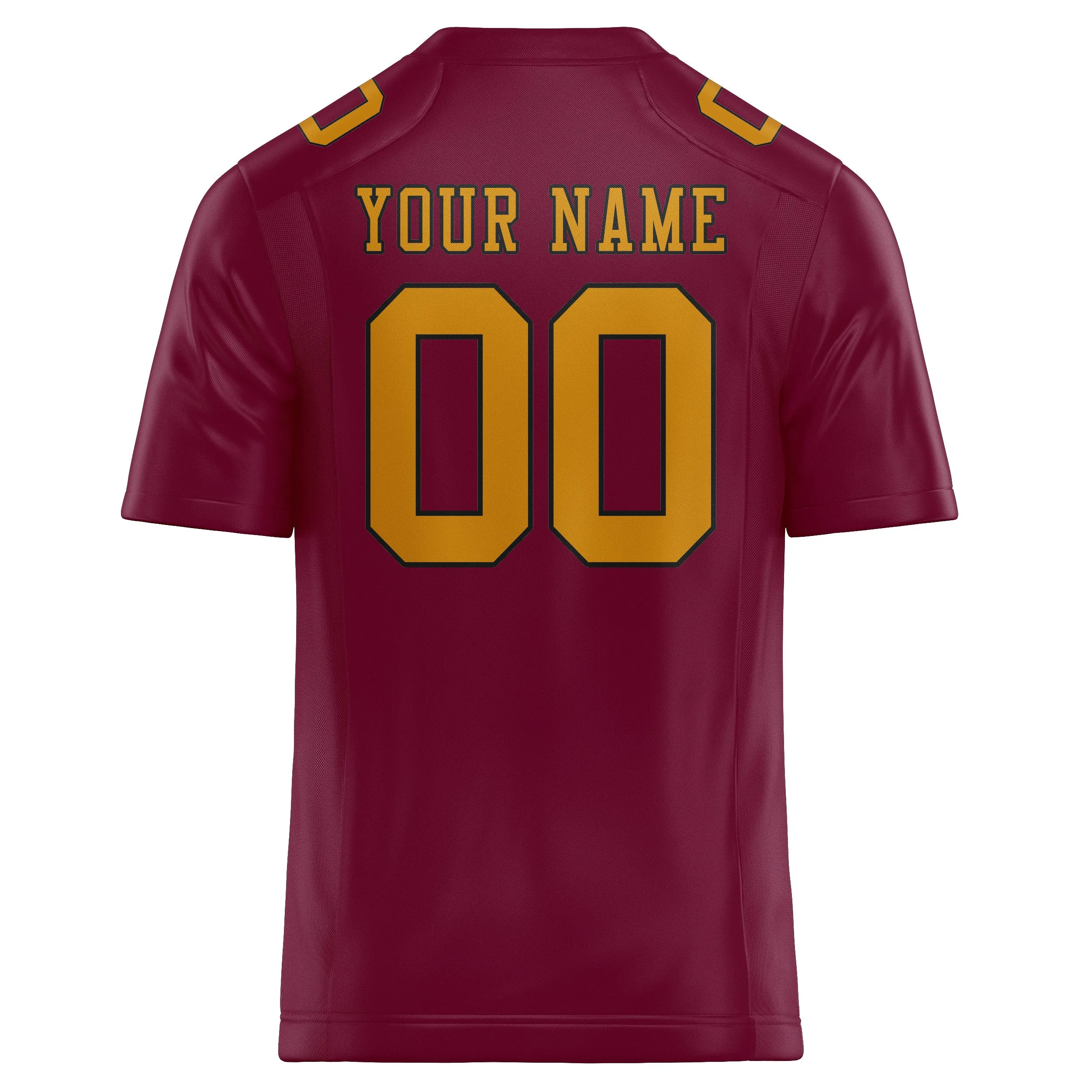 Custom Crimson Red Yellow Football Jersey sold by Tailorly product image thumbnail 3