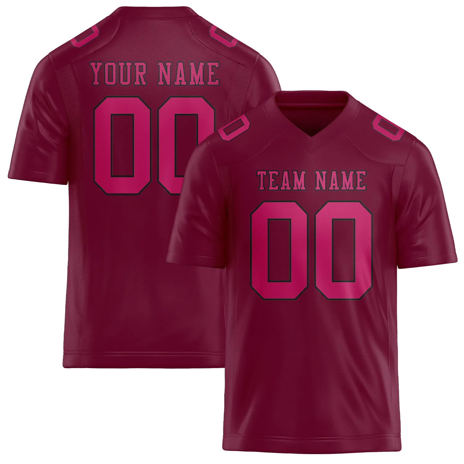 Custom Crimson Red Pink Football Jersey sold by Tailorly