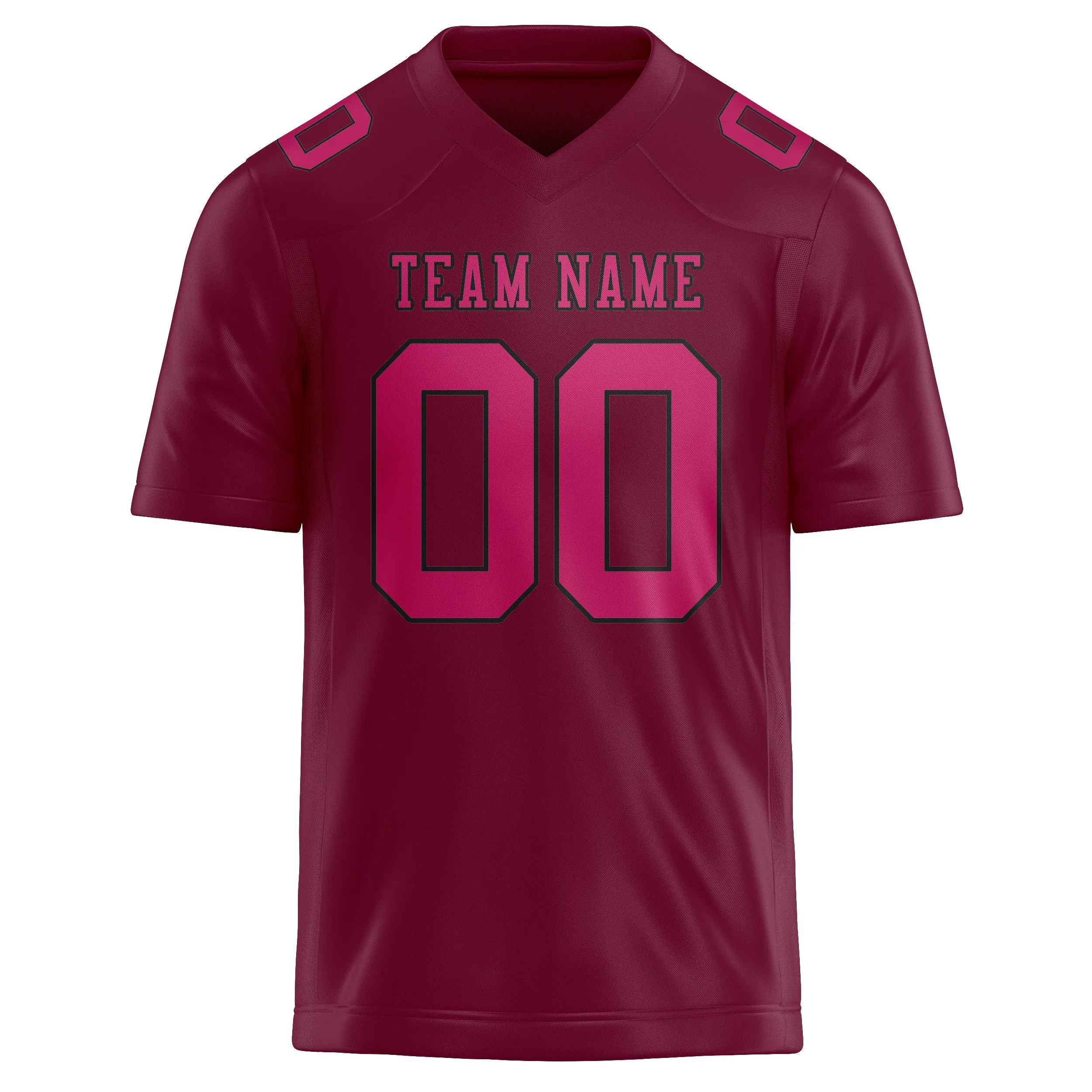 Custom Crimson Red Pink Football Jersey sold by Tailorly product image thumbnail 2