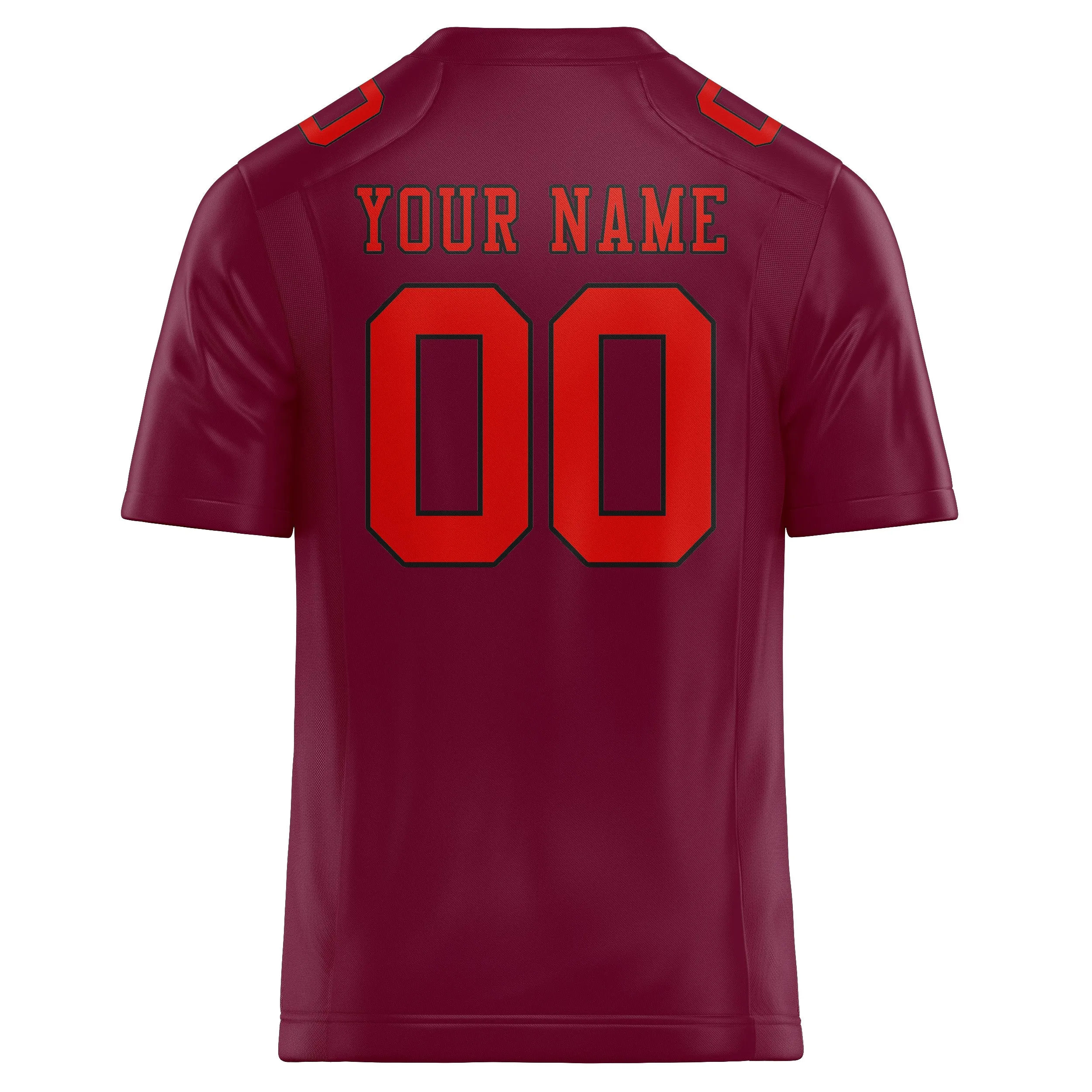 Custom Crimson Red Orange Red Football Jersey sold by Tailorly product image thumbnail 3