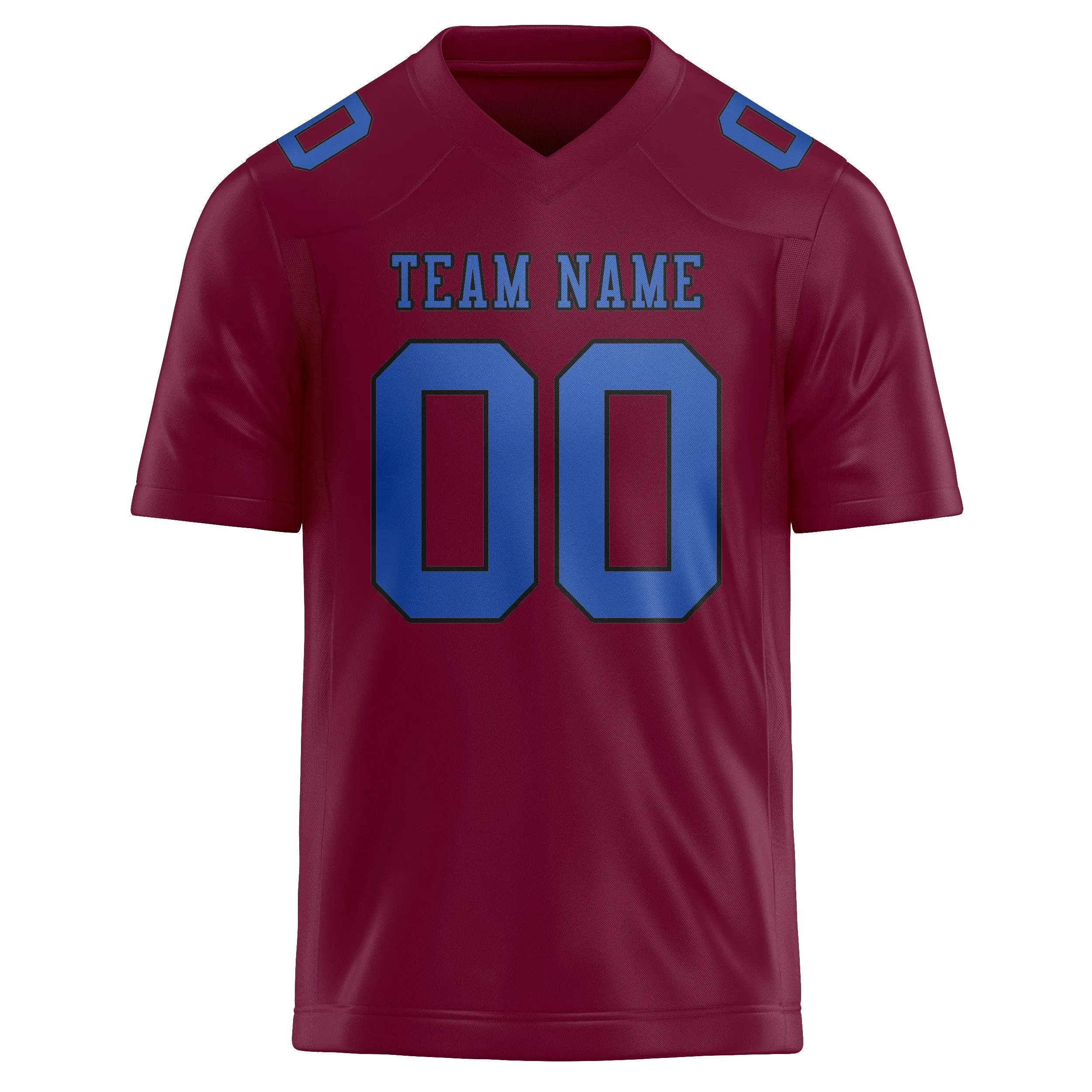 Custom Crimson Red Sky Blue Football Jersey sold by Tailorly product image thumbnail 2