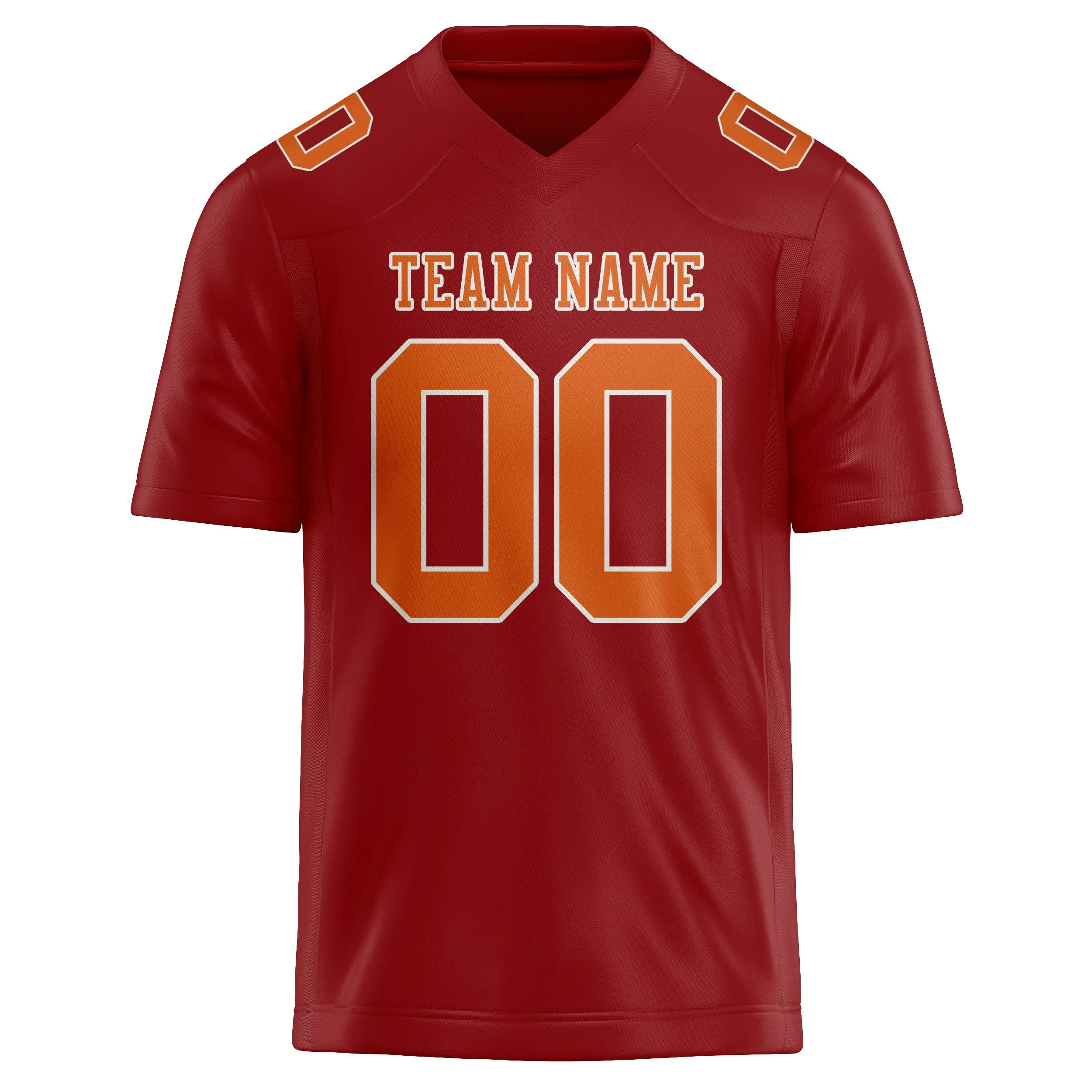 Custom Red Orange Football Jersey sold by Tailorly product image thumbnail 2