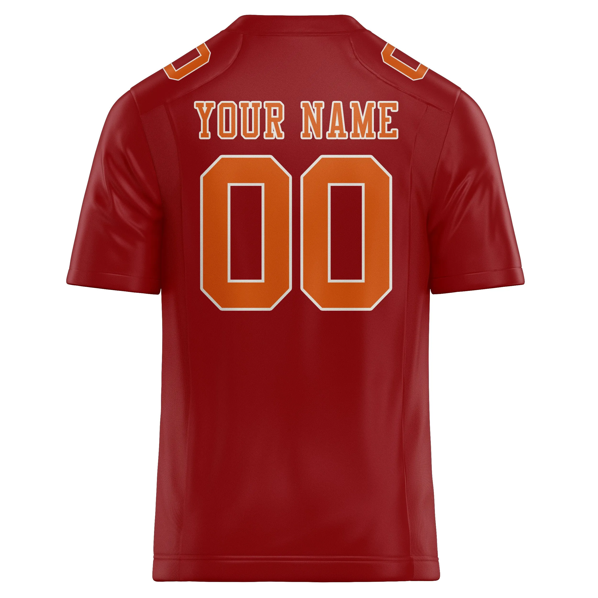 Custom Red Orange Football Jersey sold by Tailorly product image thumbnail 3
