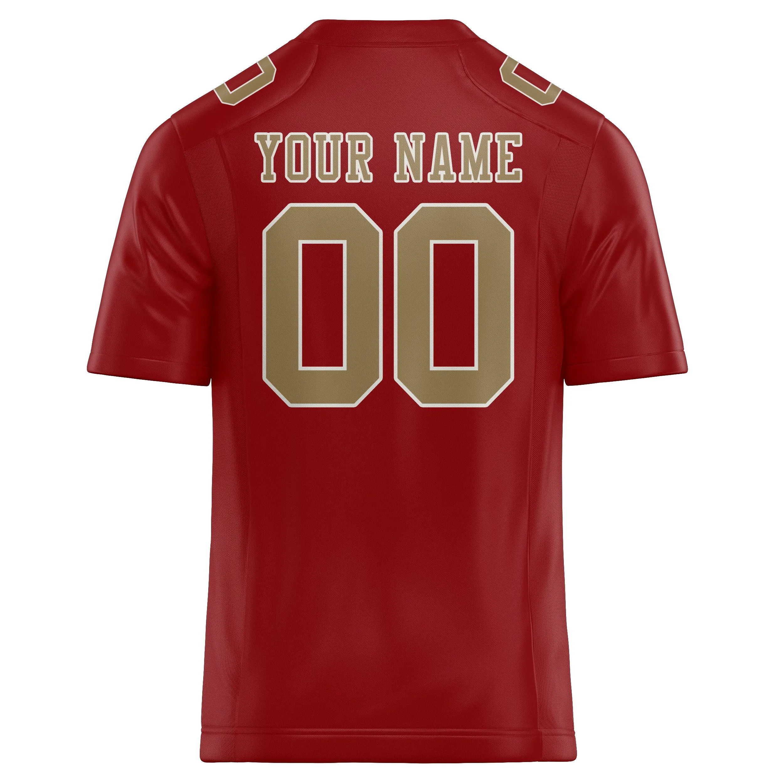 Custom Red Light Khaki Football Jersey sold by Tailorly product image thumbnail 3